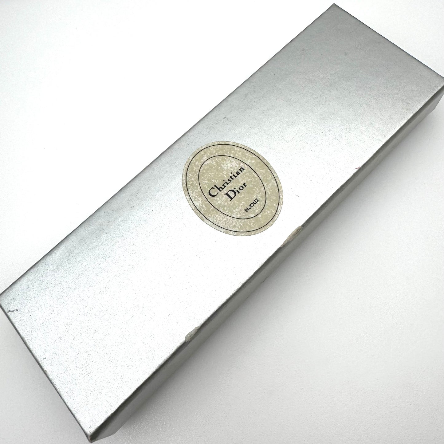 Christian Dior 1980s Integral Crystal Embellished Hoop Pendant Necklace Presented in a Christian Dior Bijoux Box