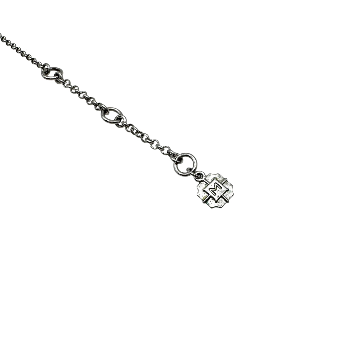 Monet Clear Rhinestone and Black Glass Integral Pendant Necklace