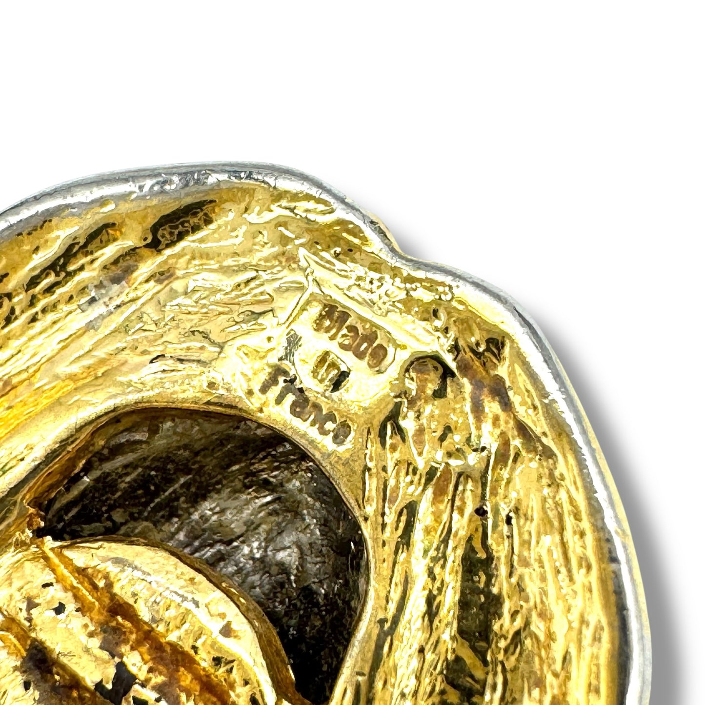 Rare Yves Saint Laurent Large Geometric Pave Set Swarovski Crystal Clip On Earrings