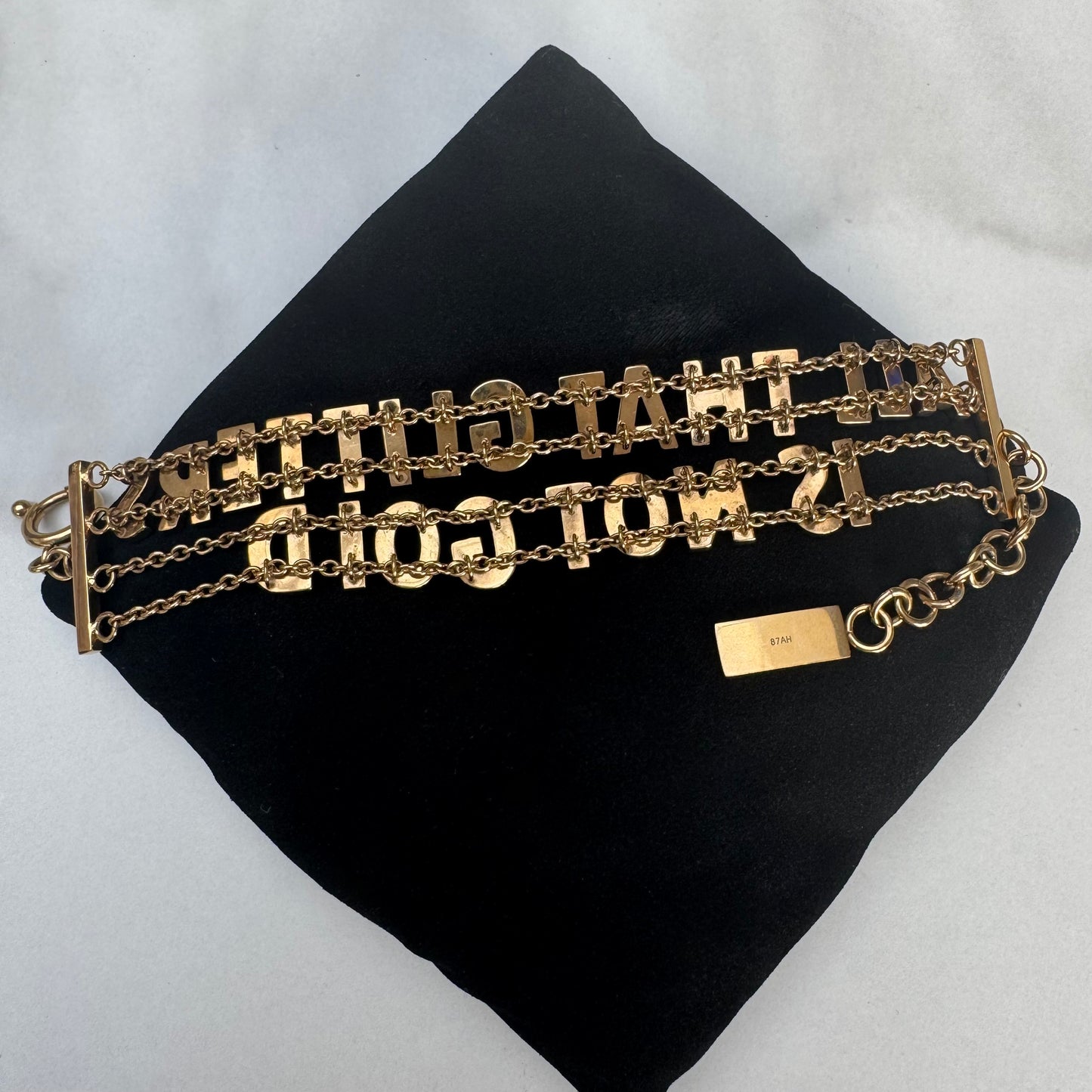 Moschino "All That Glitters Is Not Gold" Cheap and Chic Bracelet
