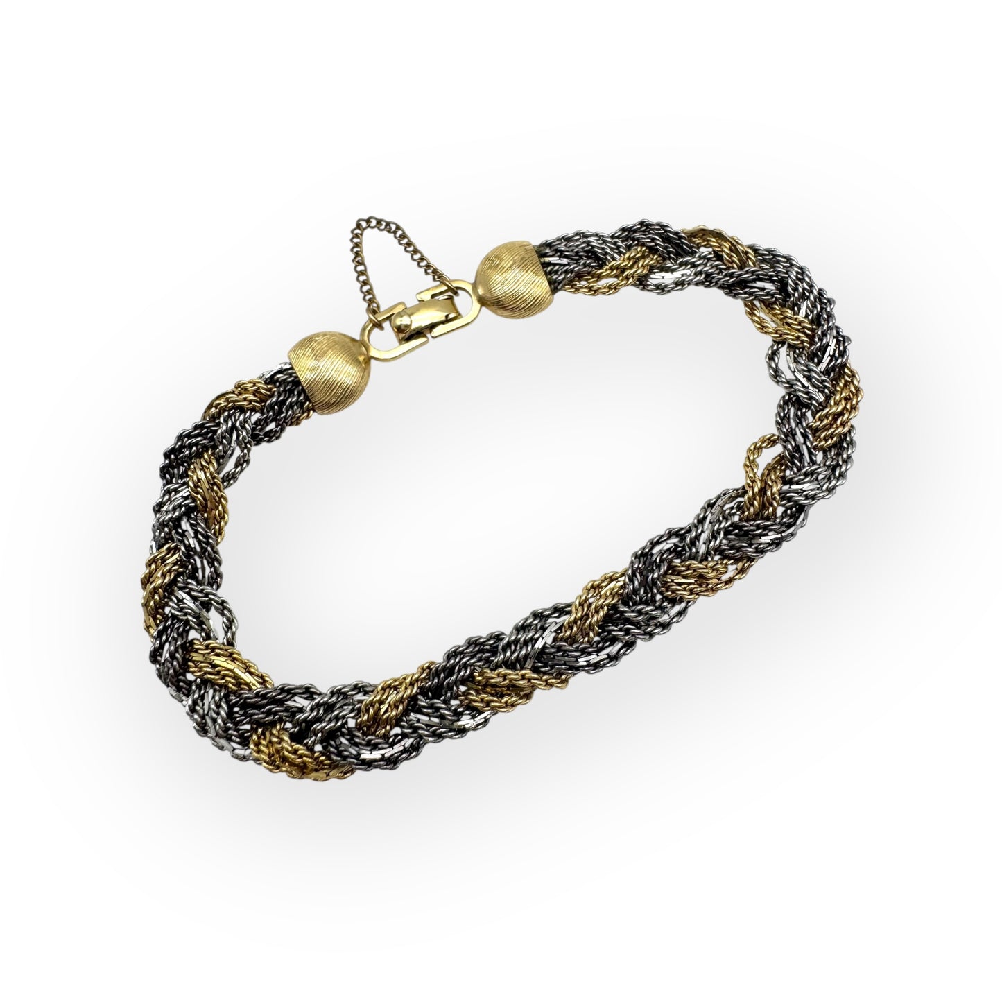 Christian Dior Plaited Silver and Gold Rope Bracelet
