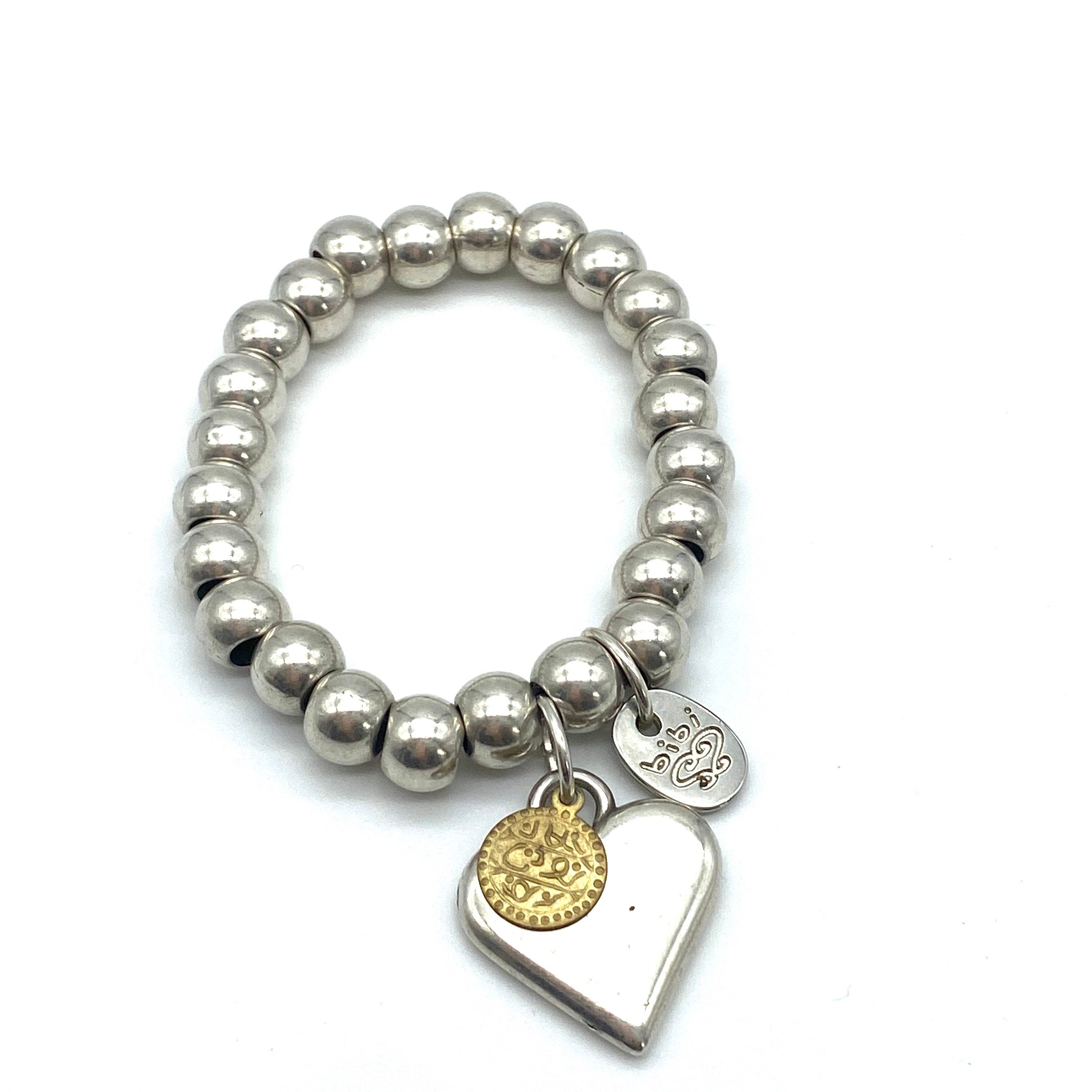 Jewelry Bracelet Bibi Heart Bracelet Bibi Beaded Heart Charm