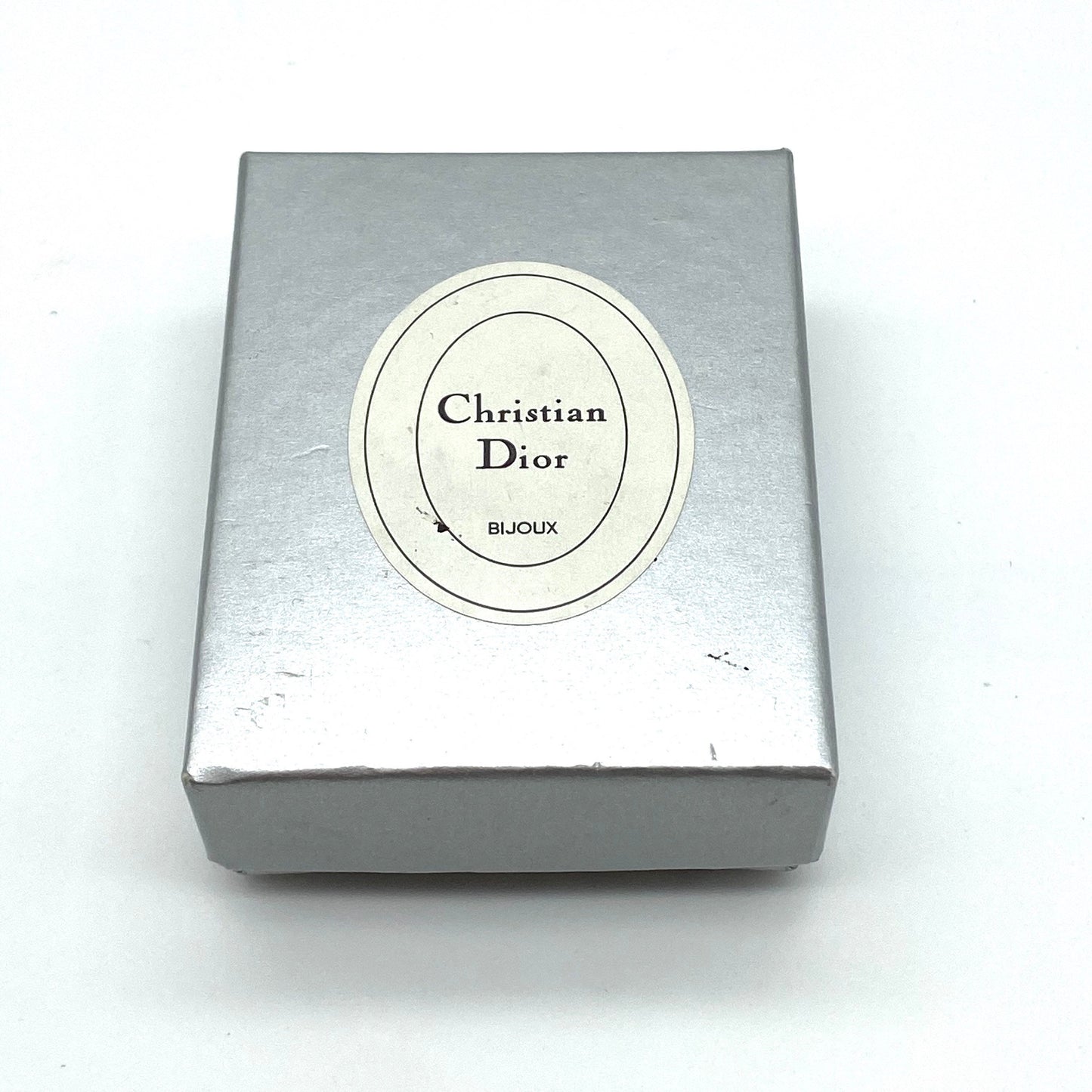 Large Christian Dior Crystal and Faux Pearl Clip On Earrings