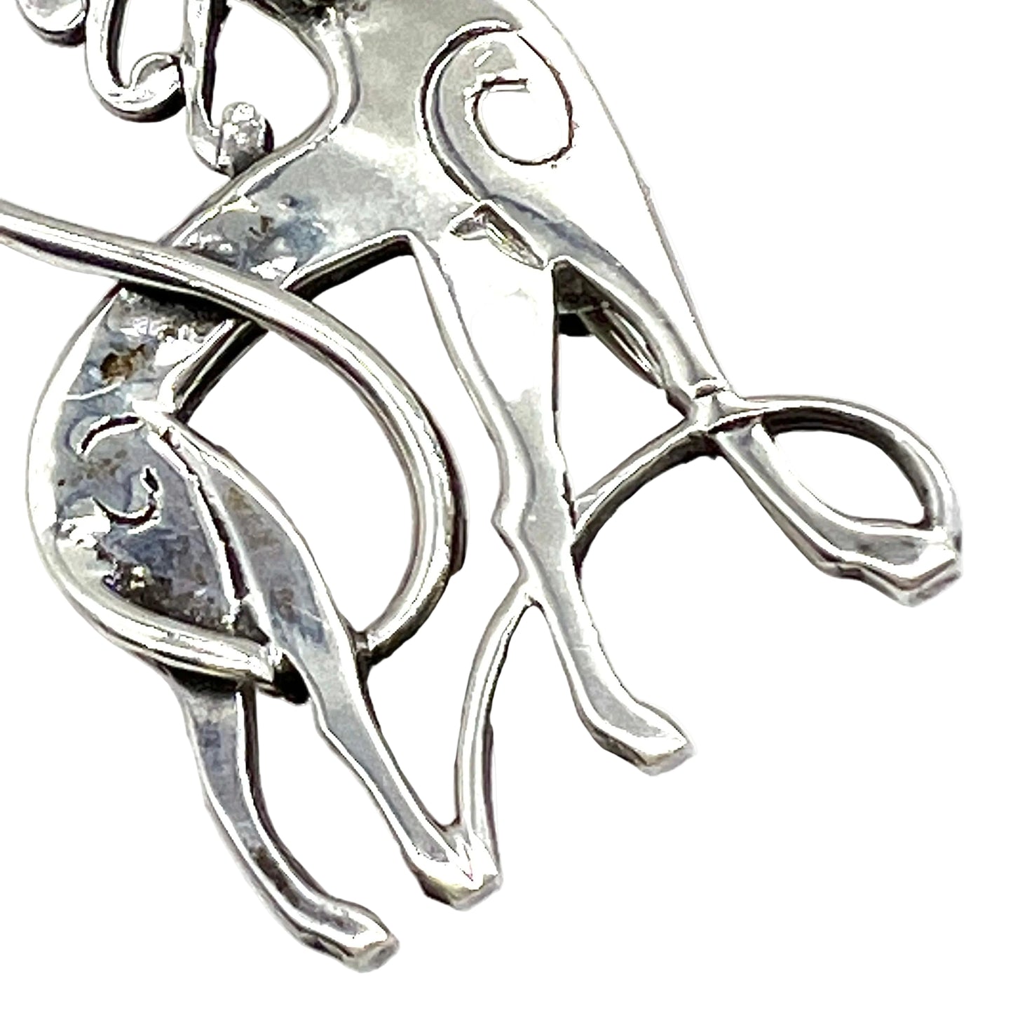 John M Hart 1990 Silver Hallmarked Epona (Roman Goddess of Horses) Brooch