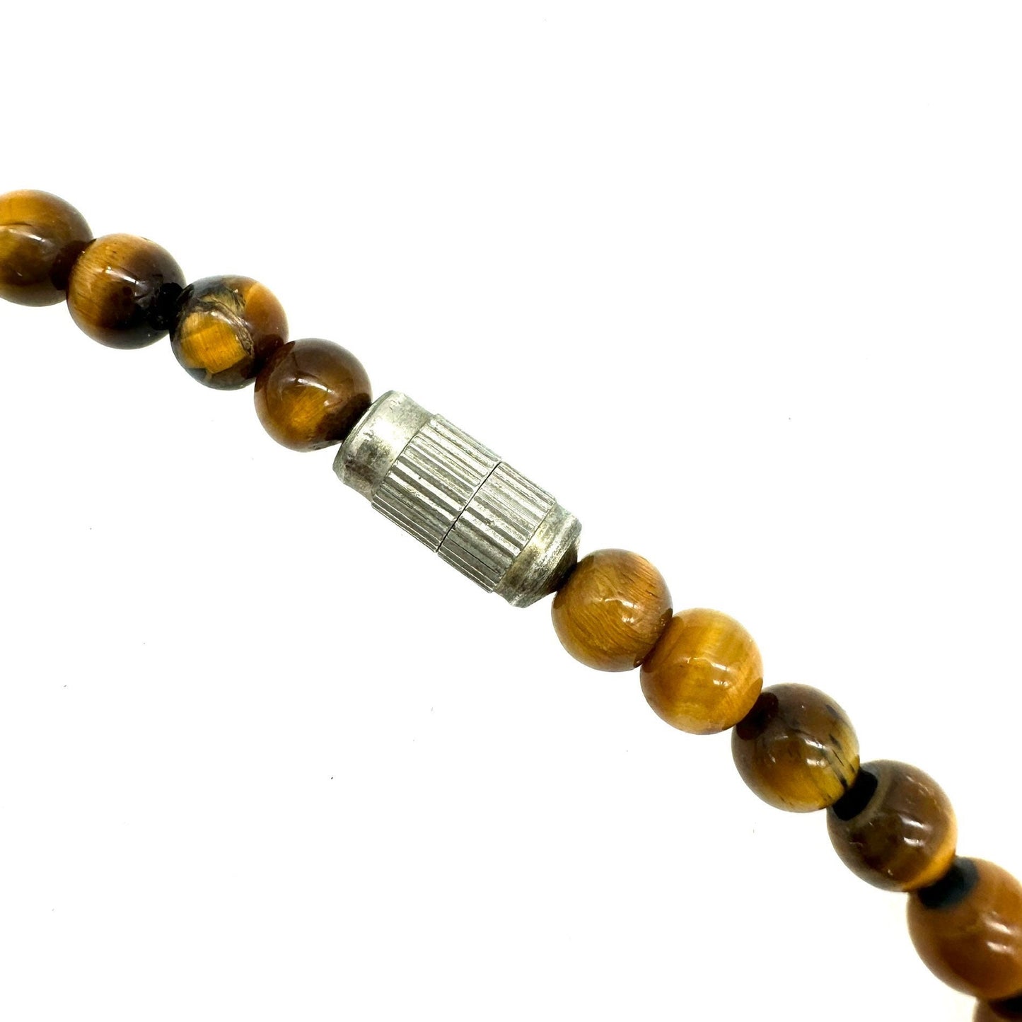 Vintage Fine Tigers Eye Bead Necklace 5mm
