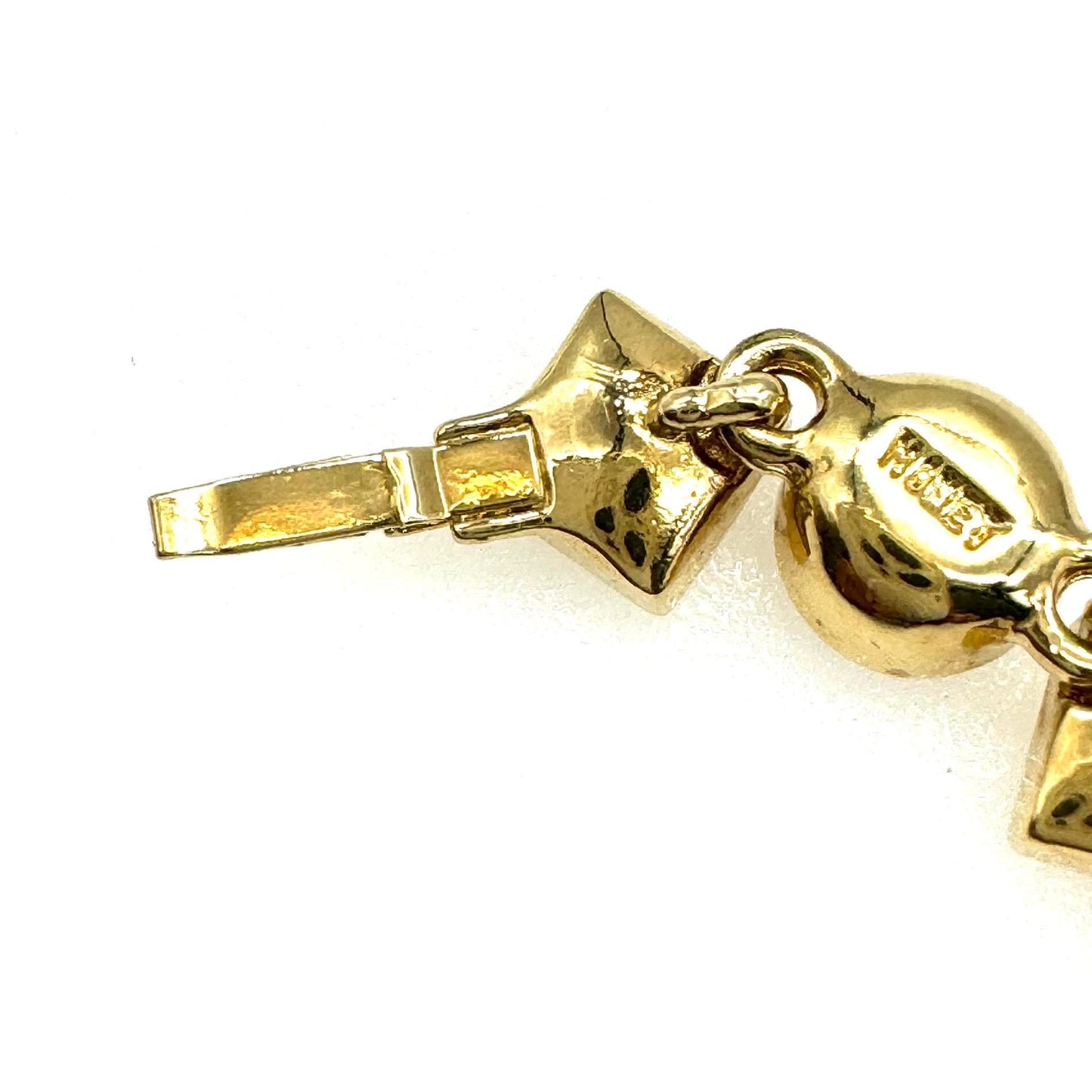 Monet Crystal Bezel Set Drop Y-Shaped Necklace and Matching Bracelet