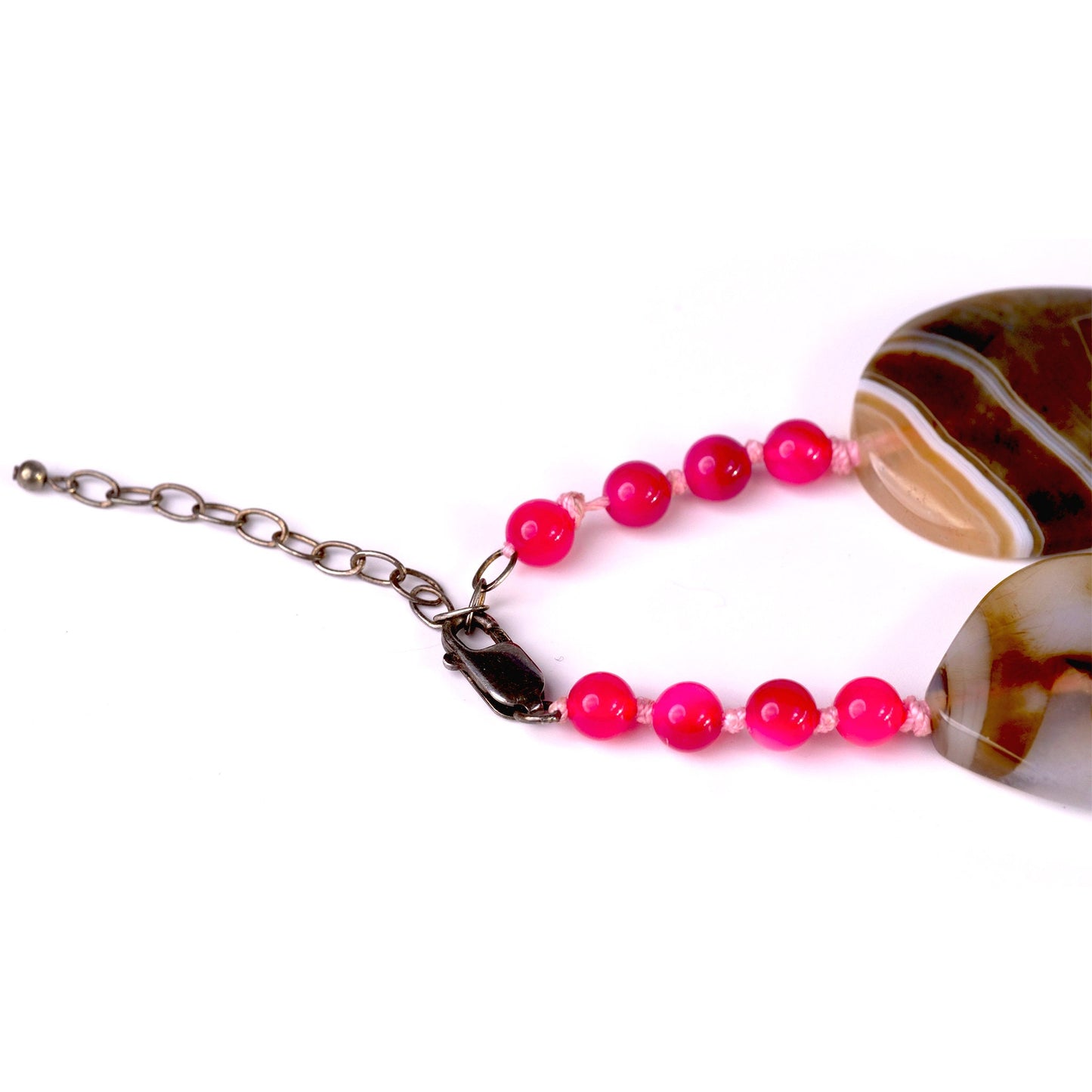 Collier de déclaration épais en agate à bandes