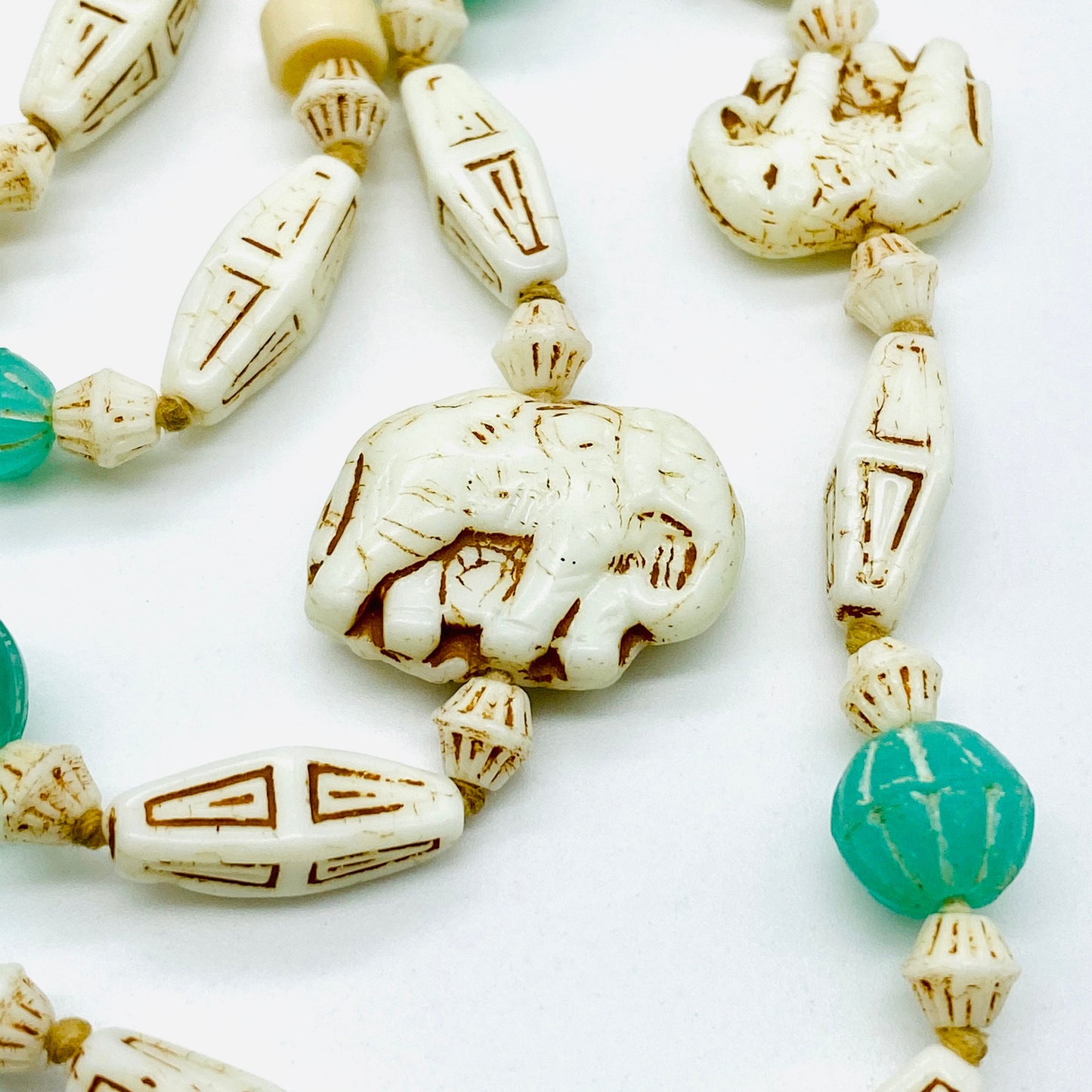 Neiger Brothers 1920's Uranium Glass Art Deco Necklace