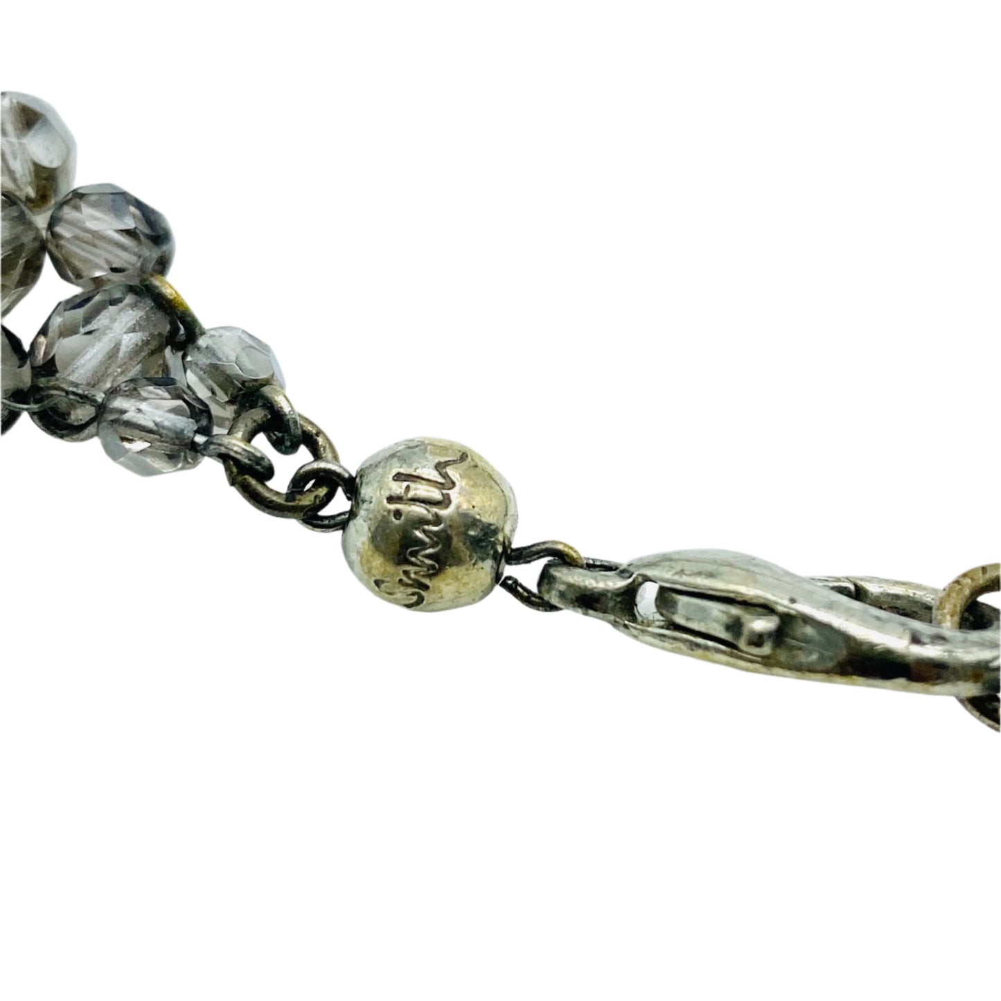 Paul Smith Grey Faceted Crystal Bibbed Choker