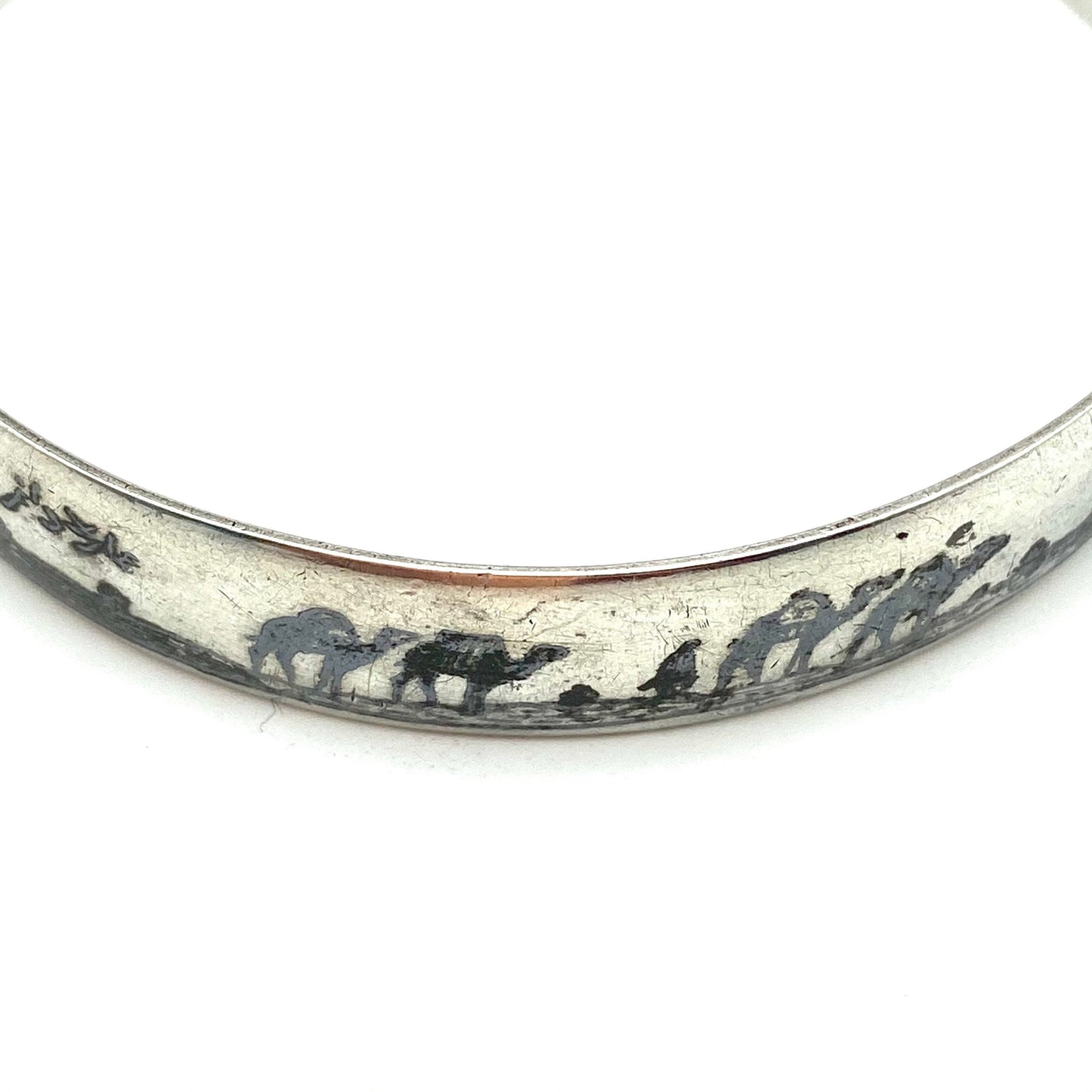 Niello Silver Bangle