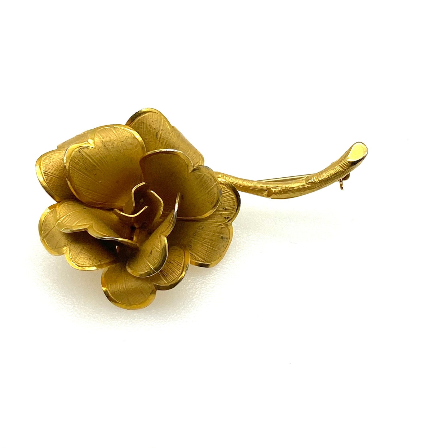 Ecco Rolled Gold Blooming Flower Brooch