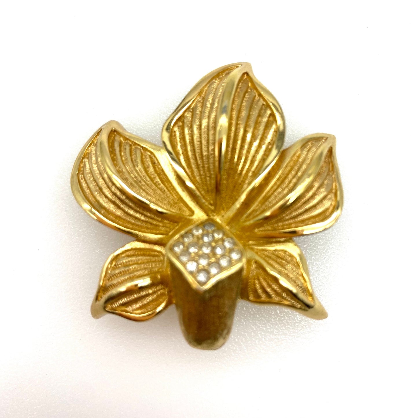 Christian Dior 1980's Orchid Brooch