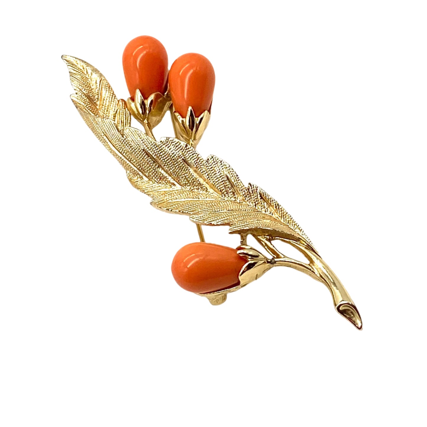 Sarah Coventry 'Bittersweet Berries' 1963 Peach Toned Lucite Berries Brooch