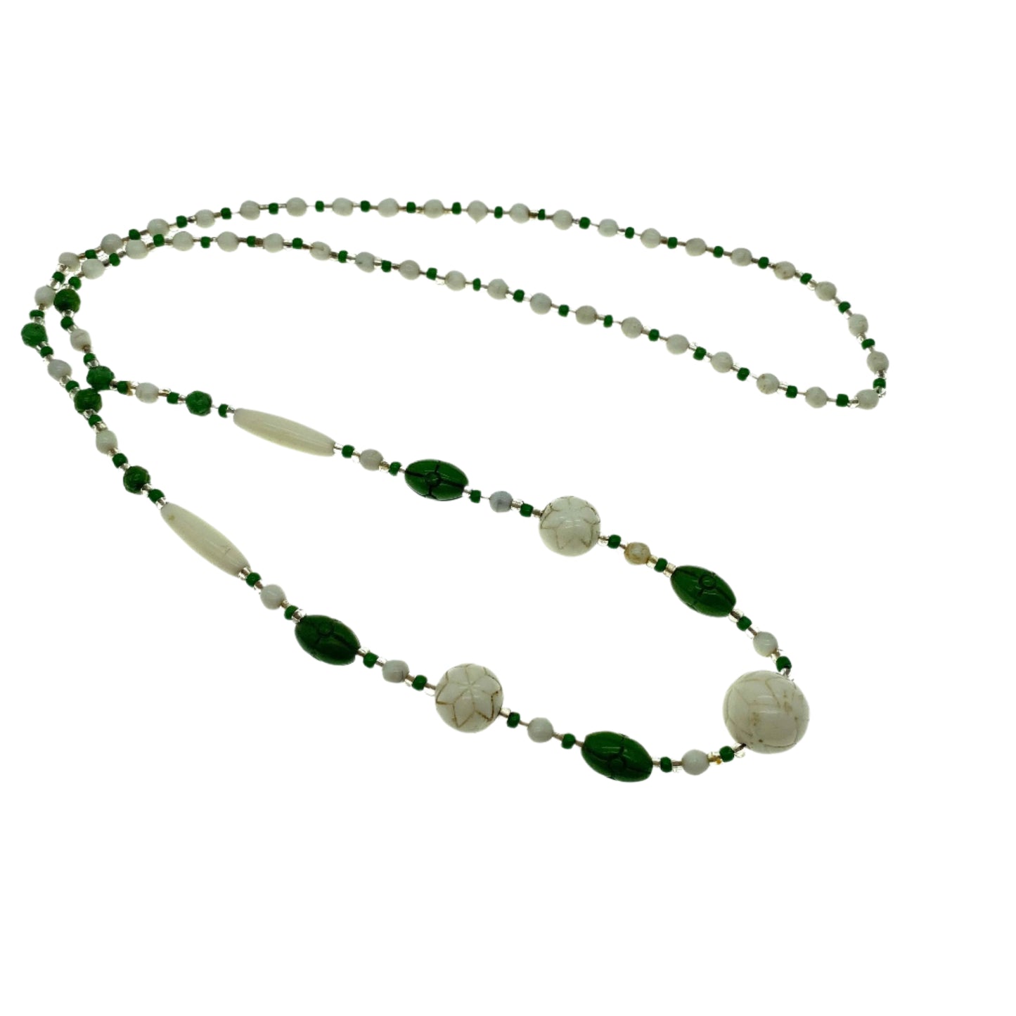 Collier Art Déco en verre d’uranium Neiger Brothers