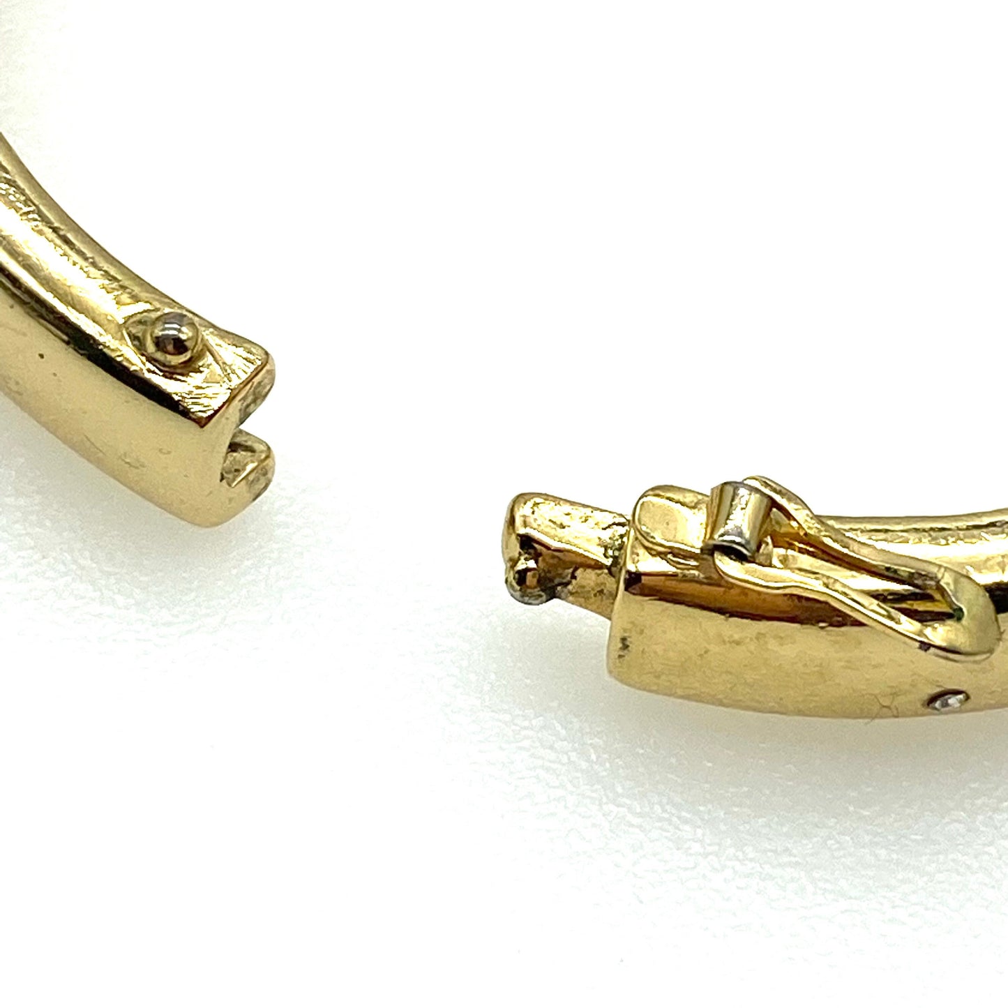 Grossé Gold Plated Hinged Bangle with Swarovski Crystals