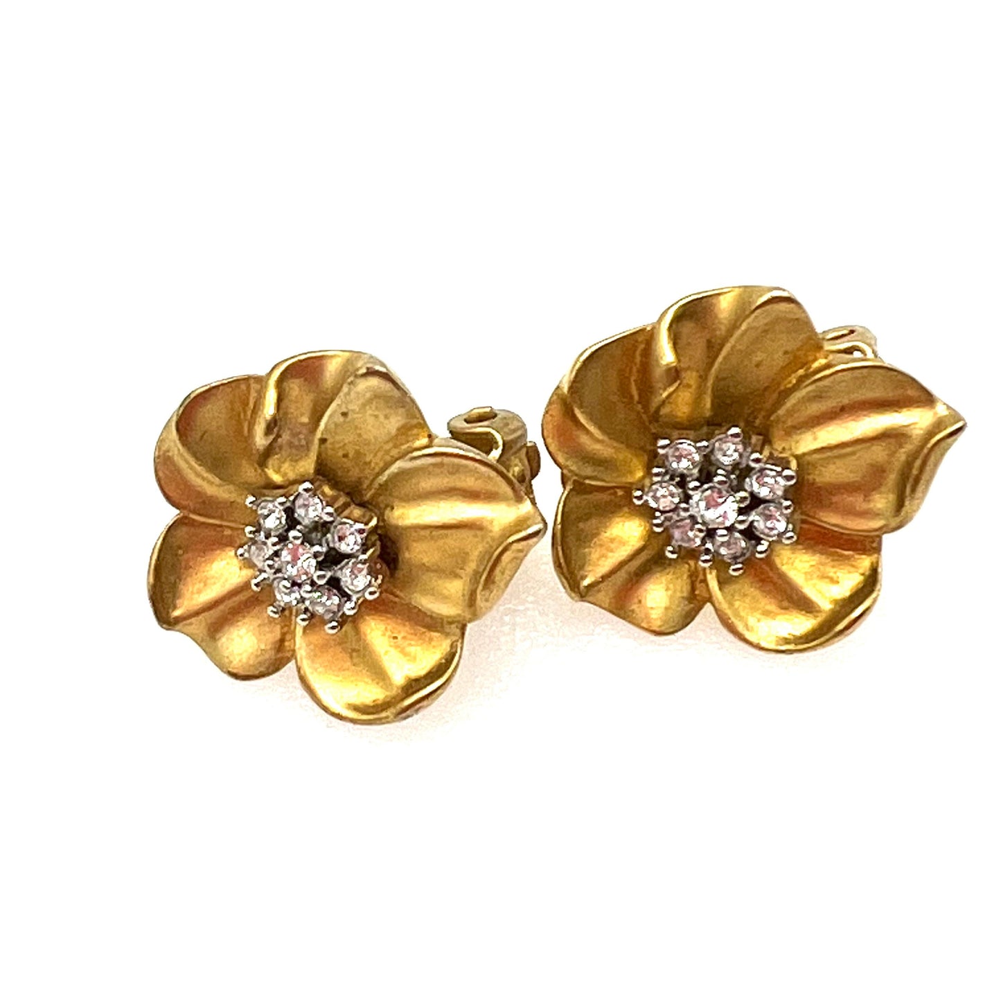 Carolee Flower Clip On Earrings