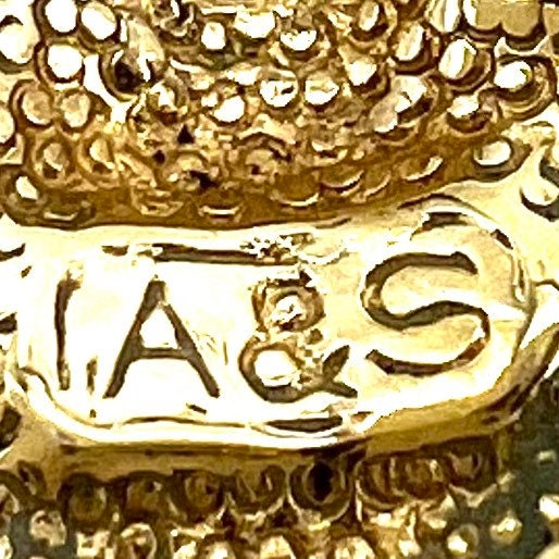 Attwood and Sawyer 22ct Gold Plated Necklace with Swarovski Crystal Integral Pendant