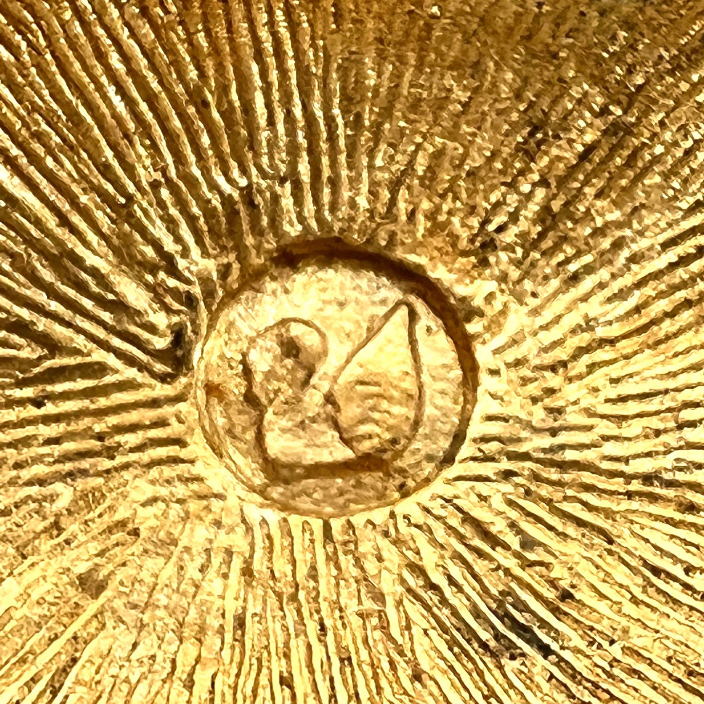 Swarovski Crystal Edged Ribbed Brooch