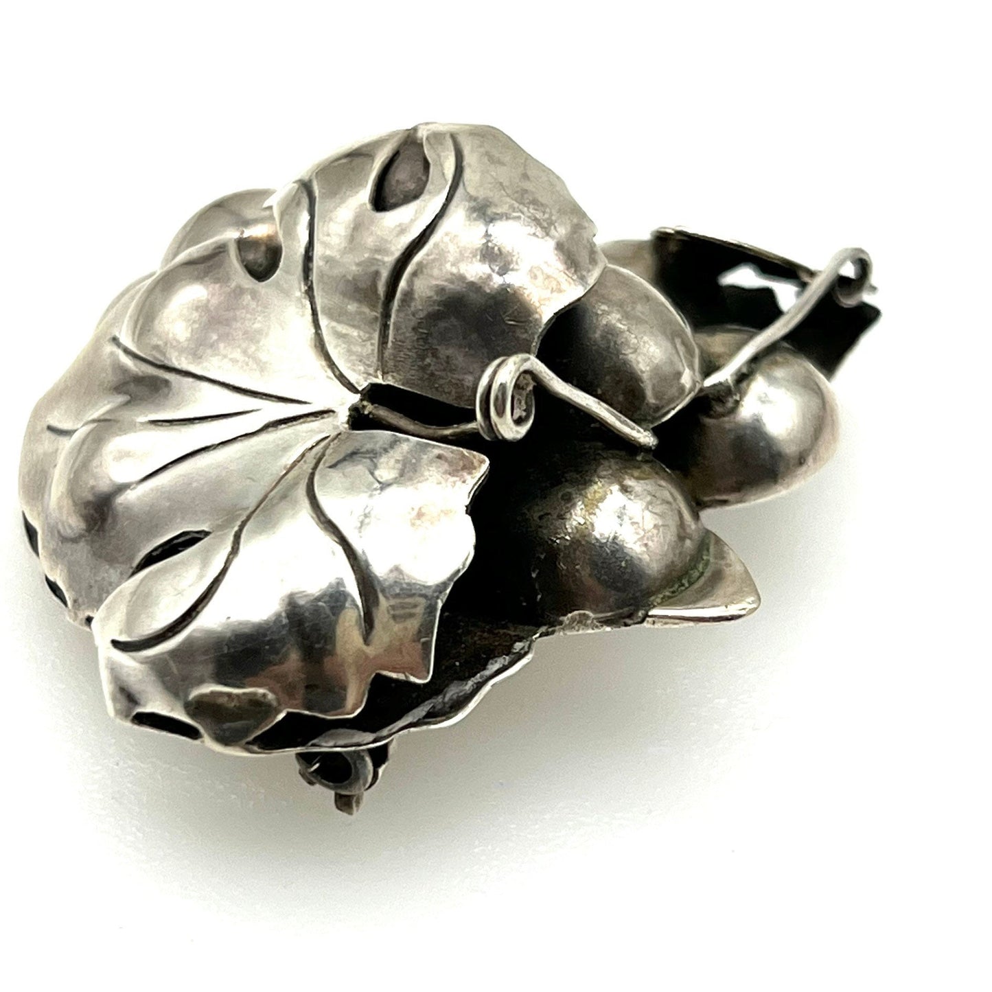 Taxco Rancho Alegre Hand Made 925 Sterling Grape Brooch