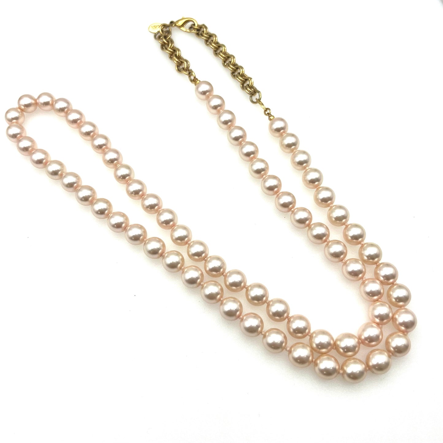 Joan Rivers Collier de perles blush en verre noué à la main à un seul brin