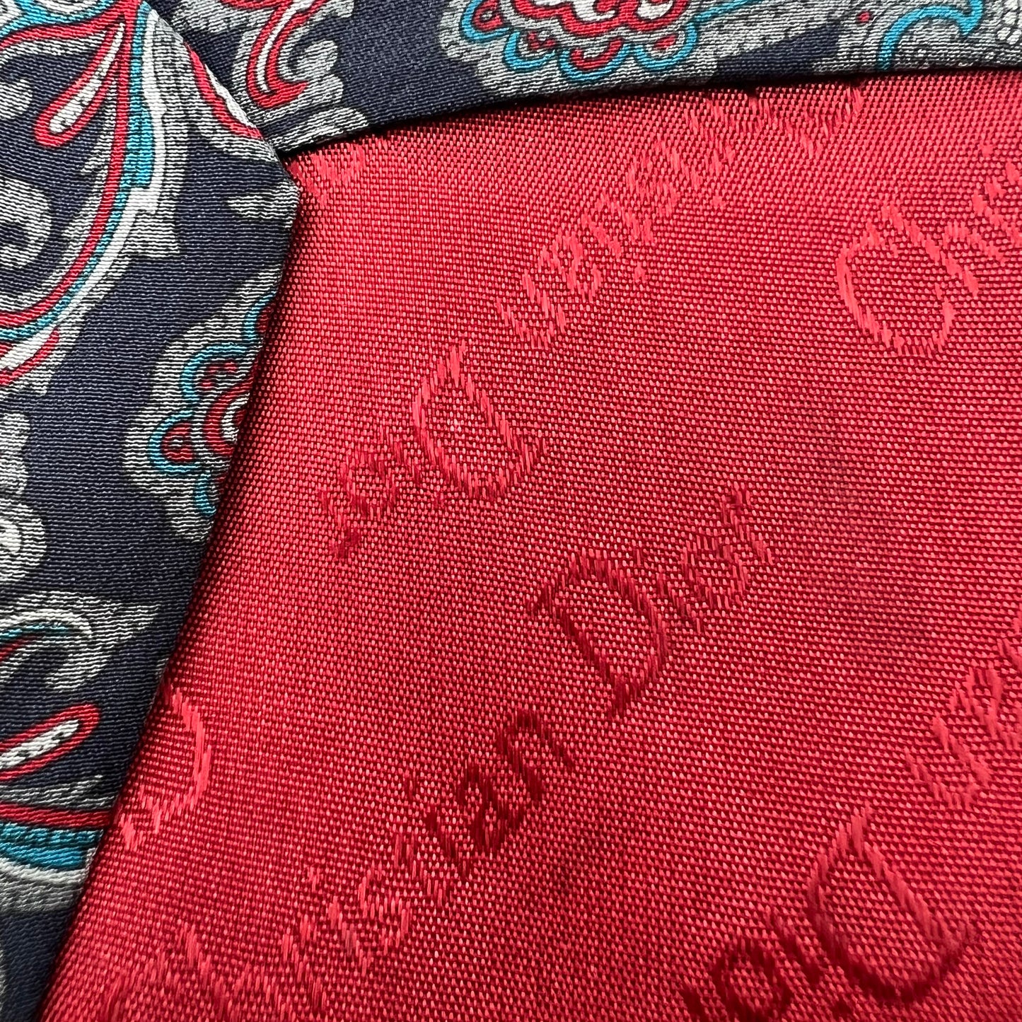 Cravate Christian Dior Monsieur Blue Acanthus et Paisley Pure Silk des années 1980