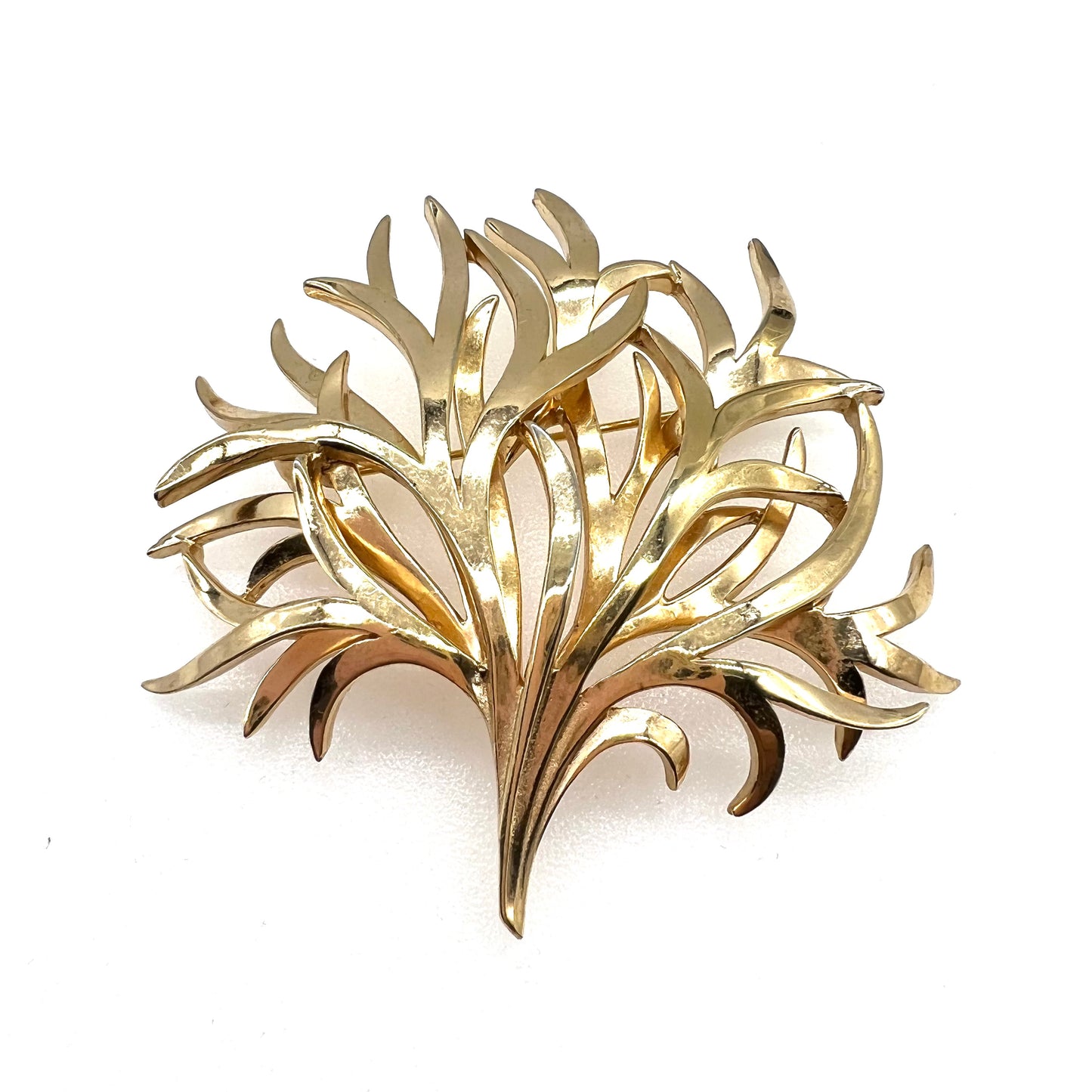 Crown Trifari Broche aux algues se balançant et boucles d'oreilles à clip