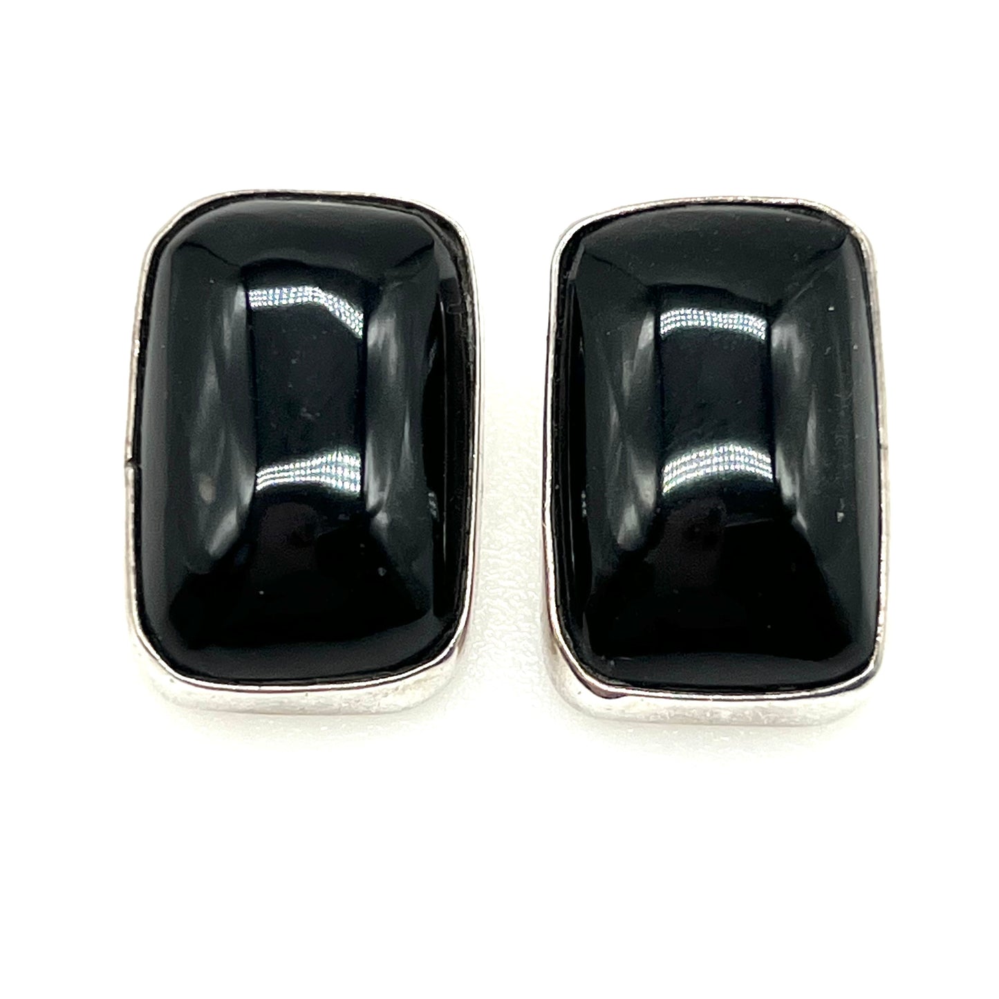 Large Onyx Mexico 925 Earrings