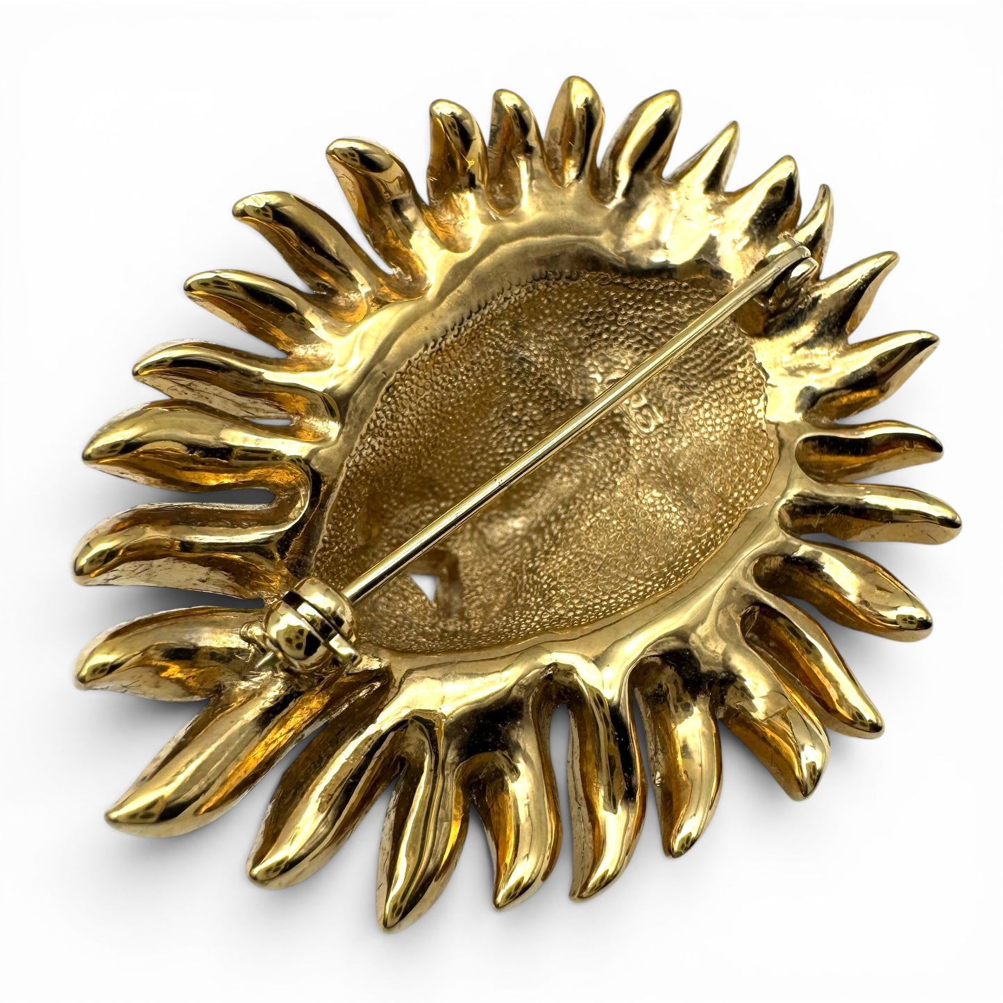 Attwood and Sawyer 22ct Gold Plated Lion's Head Brooch in Original Box