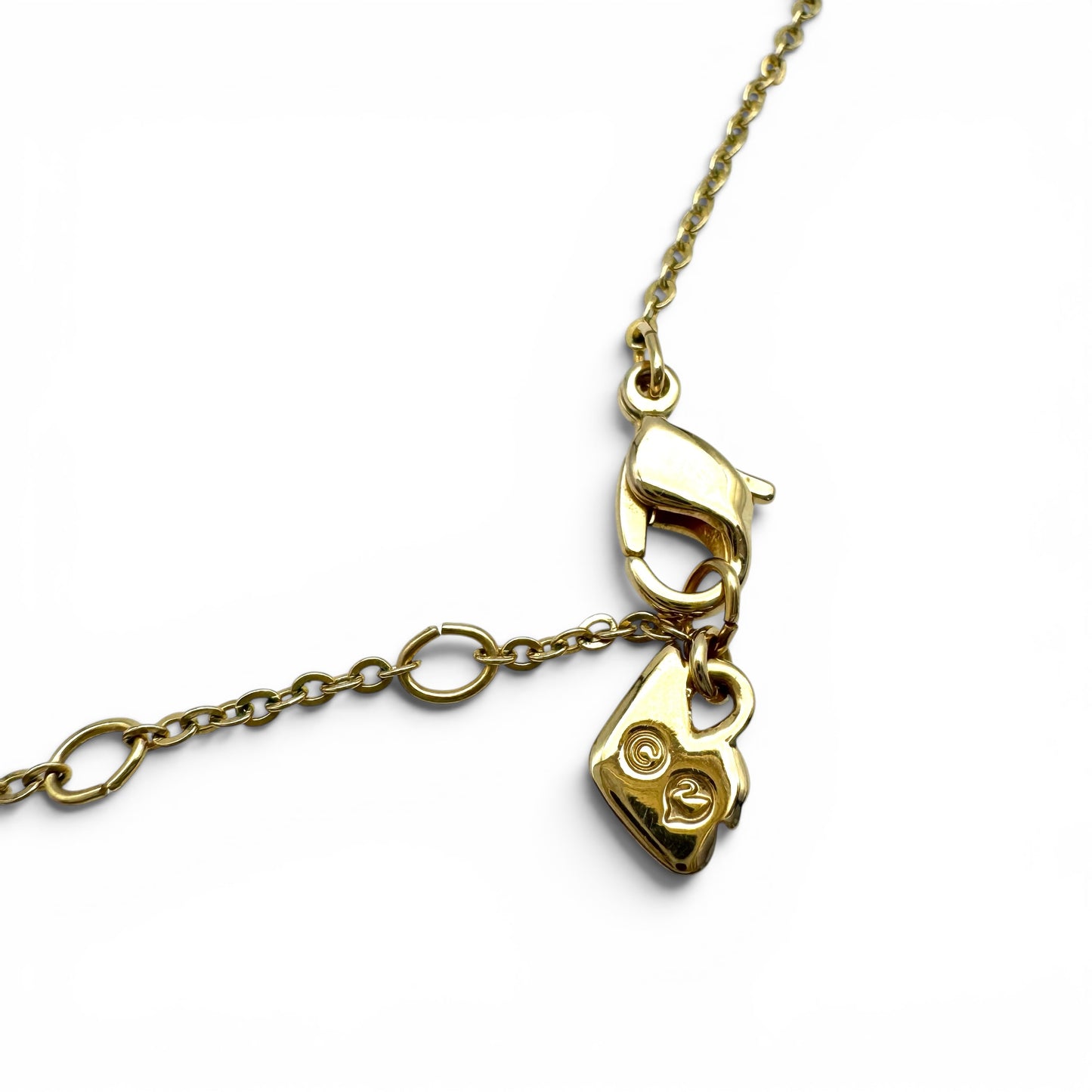Swarovski (Swan Hallmark) Gold Plated Green 'Nuts' Erinite Solitaire Integral Necklace
