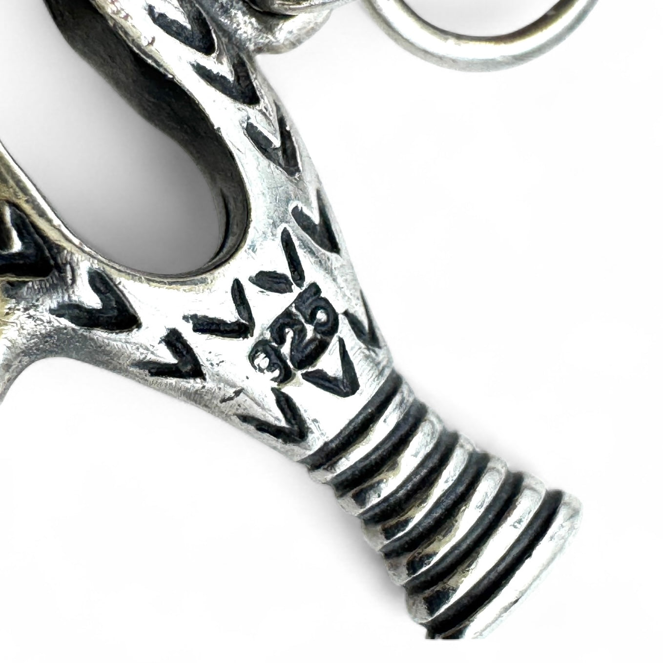 925 Silver Long Viking Bird/Dove Toggle Clasp Necklace