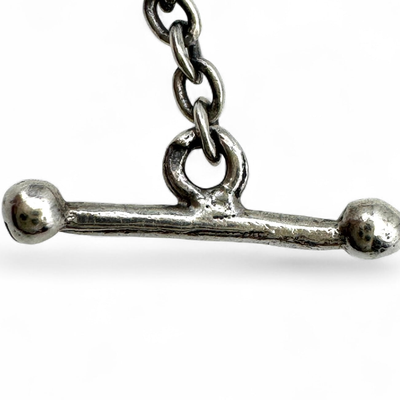 925 Silver Long Viking Bird/Dove Toggle Clasp Necklace