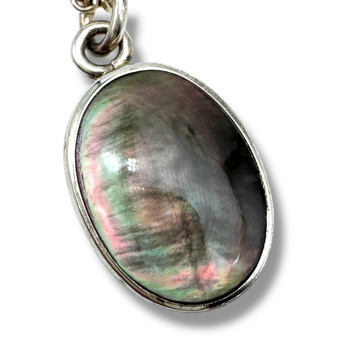 Fully Hallmarked Tony Bestwick (APB) 2000 (Y2K) 925 Silver Labradorite Pendant Necklace