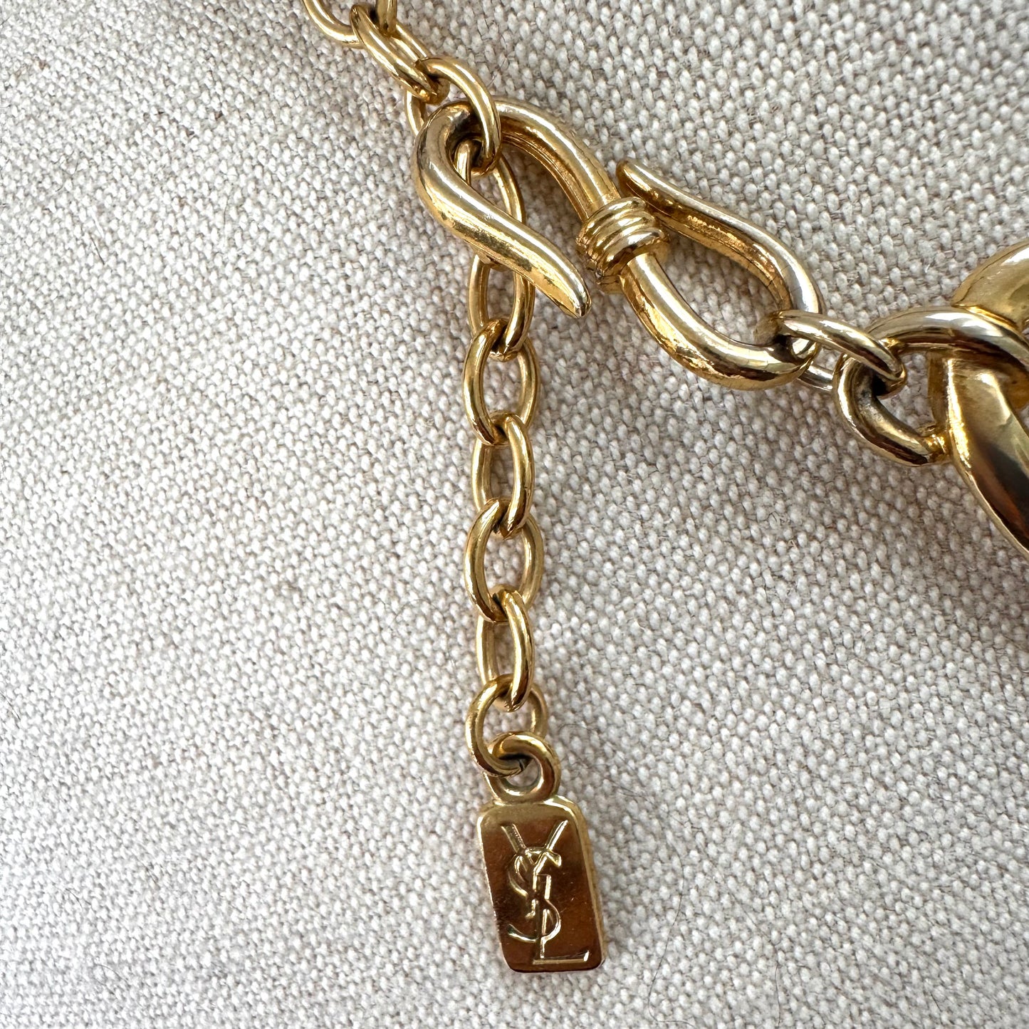 Yves Saint Laurent Robert Goossens Interlocking Open Heart Link Necklace