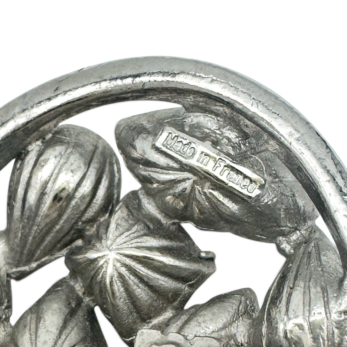 Yves Saint Laurent by Robert Goossens Rare Smoky Grey and Clear Crystal Heart Brooch 1980's