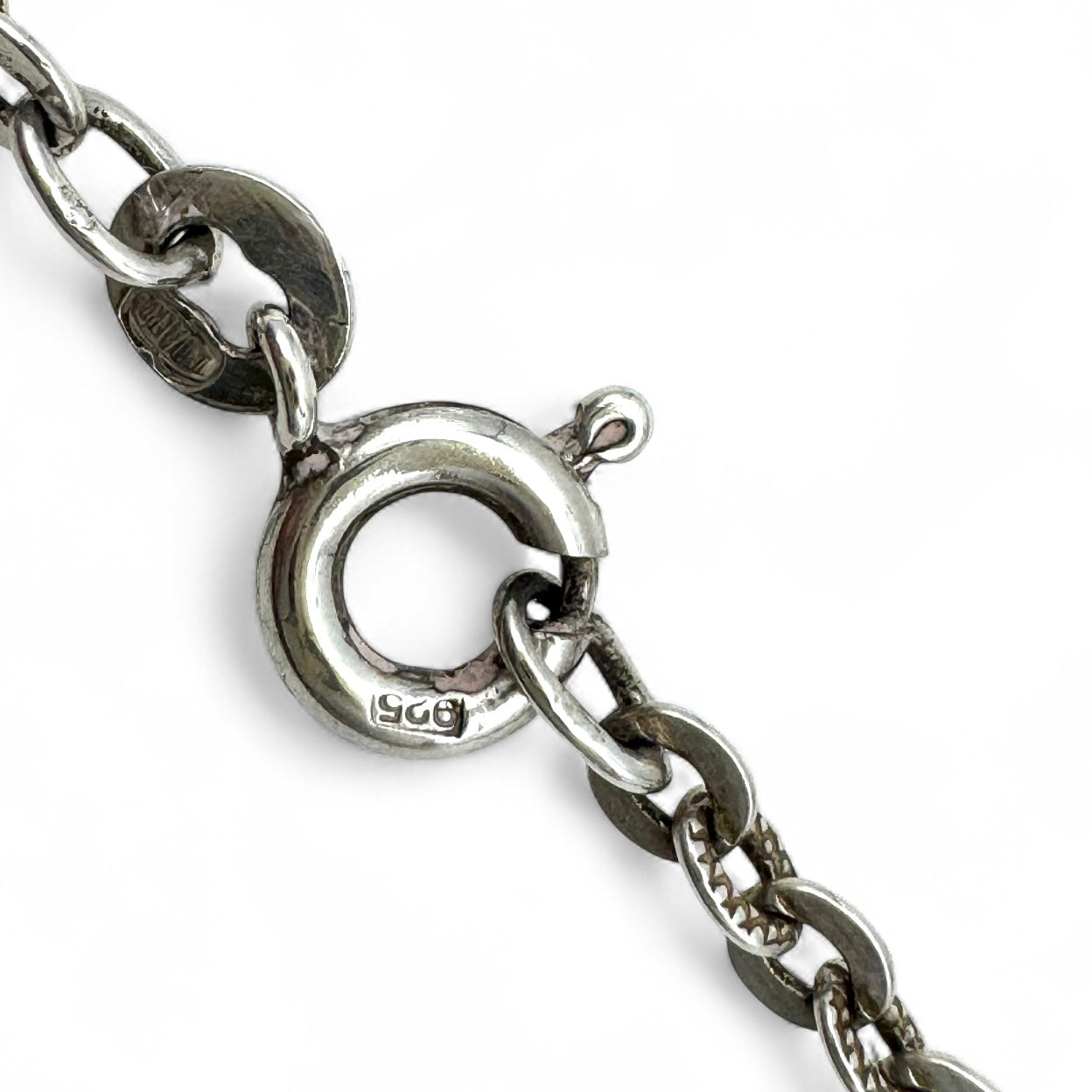 UNOAERRE 60cm Italian Silver Etched Necklace 1970s