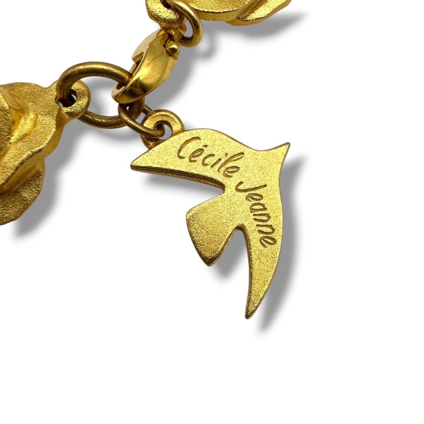 Cécile & Jeanne 24ct Gold Plated Asymmetrical Abstract Open Work Knot Necklace