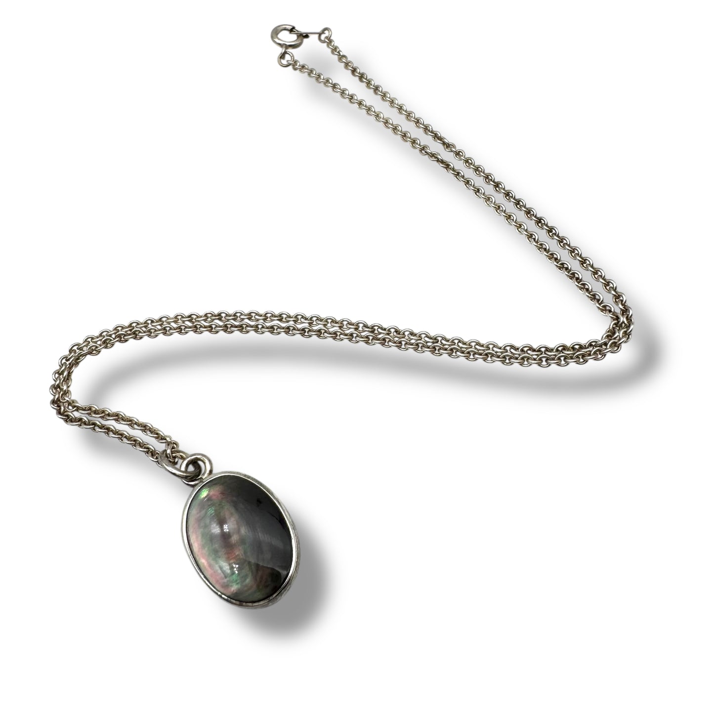Fully Hallmarked Tony Bestwick (APB) 2000 (Y2K) 925 Silver Labradorite Pendant Necklace