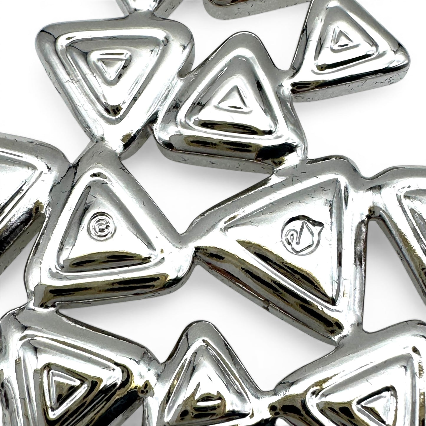 Swarovski (Swan Mark) Triangle Cluster Brooch