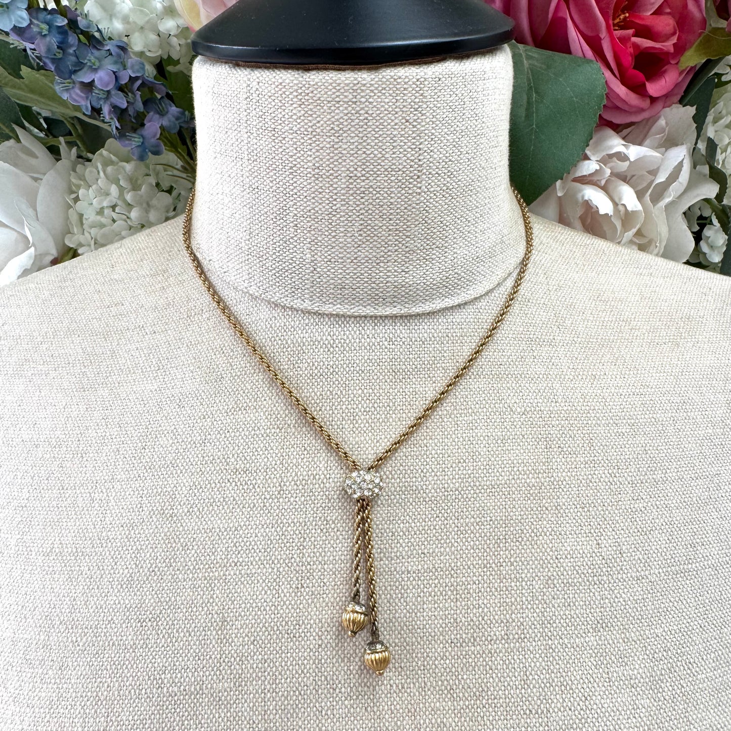 Attwood & Sawyer Swarovski Crystal Lariat Necklace