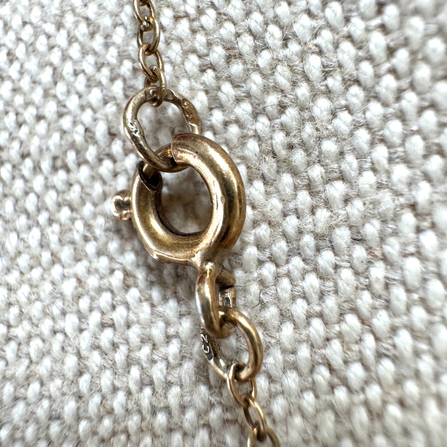 Vintage Bohemian Garnet Necklace in 900 Purity Silver with Gold Wash