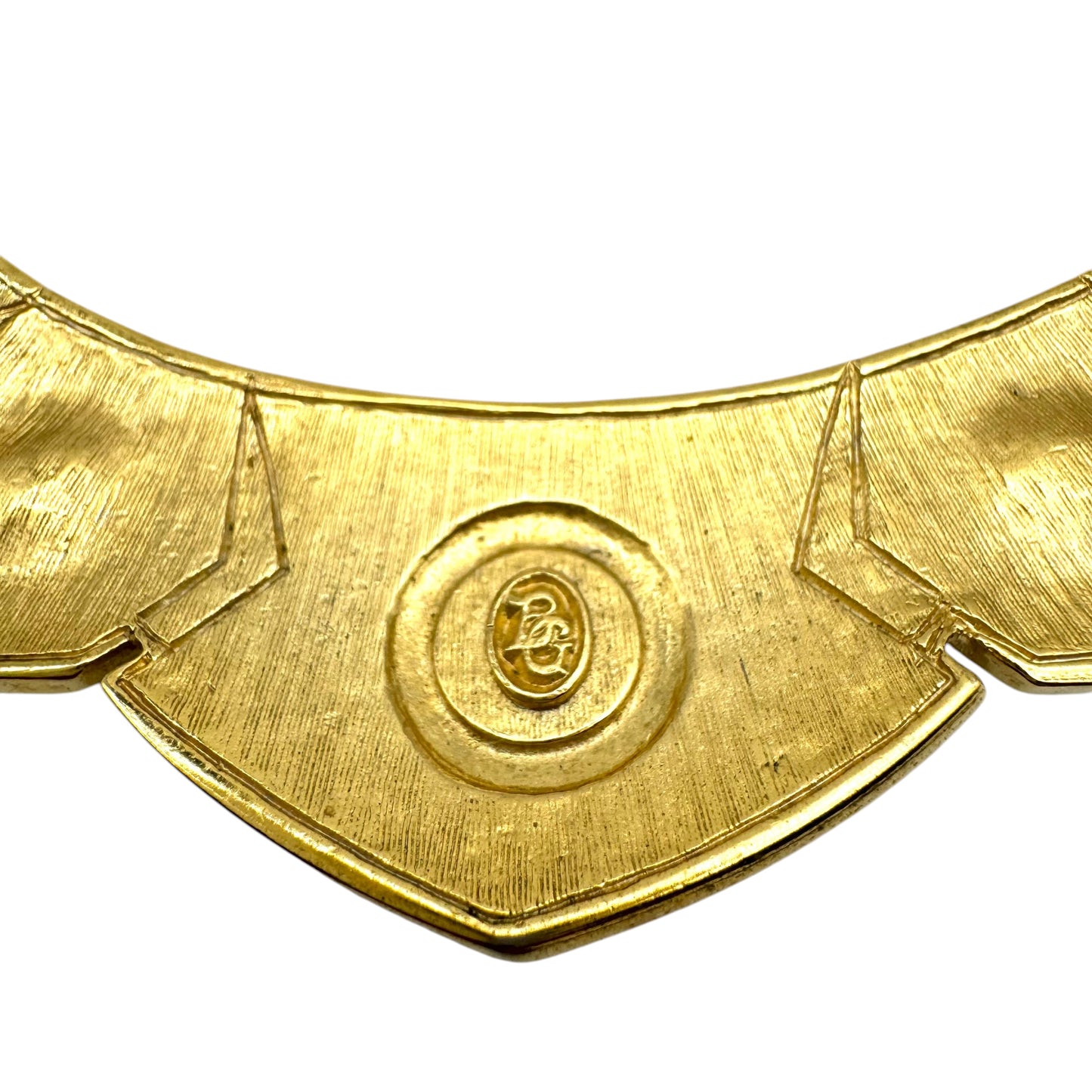 Bergdorf Goodman Enamel and Swarovski Rivoli Crystal Omega Necklace