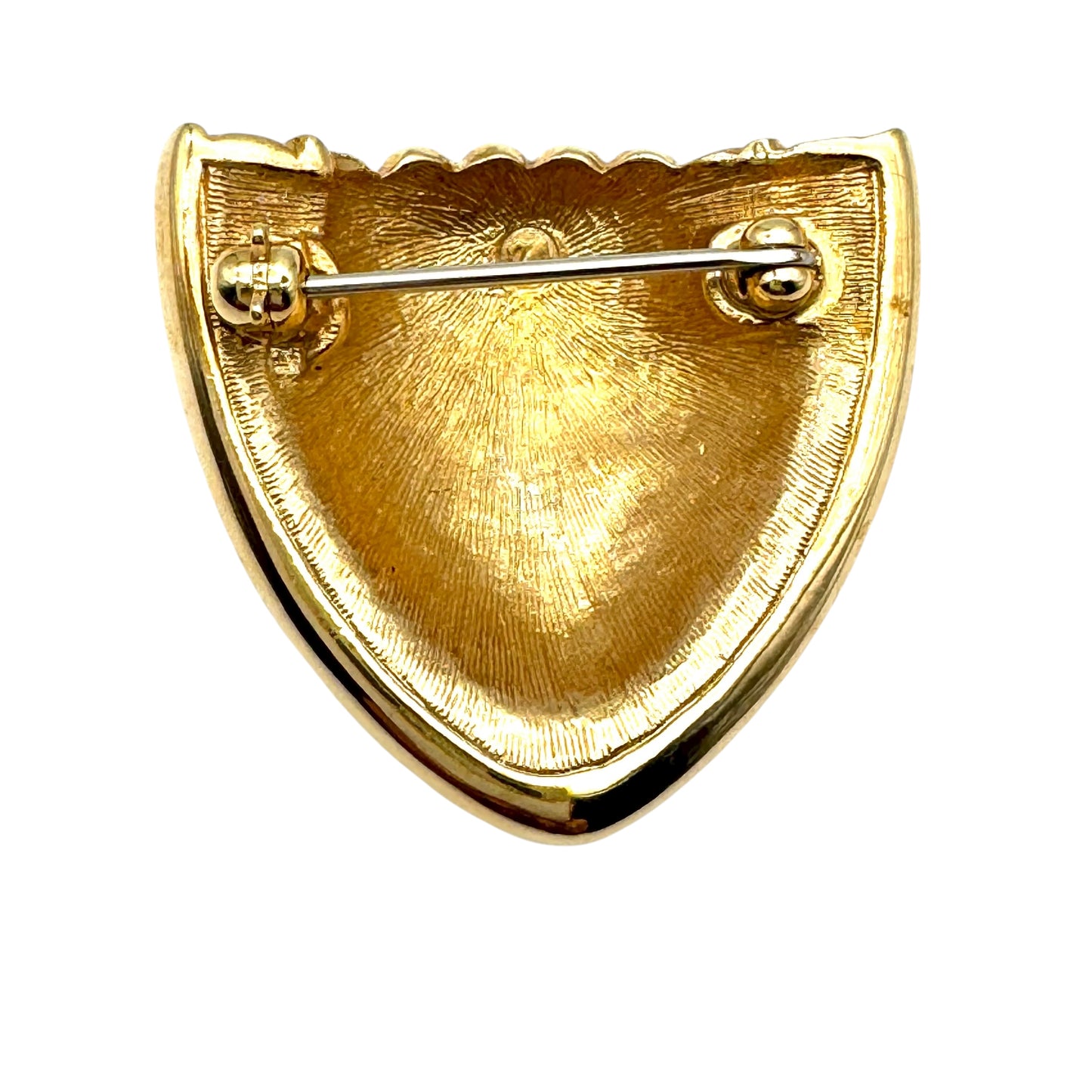 Swarovski (Swan Hallmark) Crystal Framed Half Ribbed Brooch