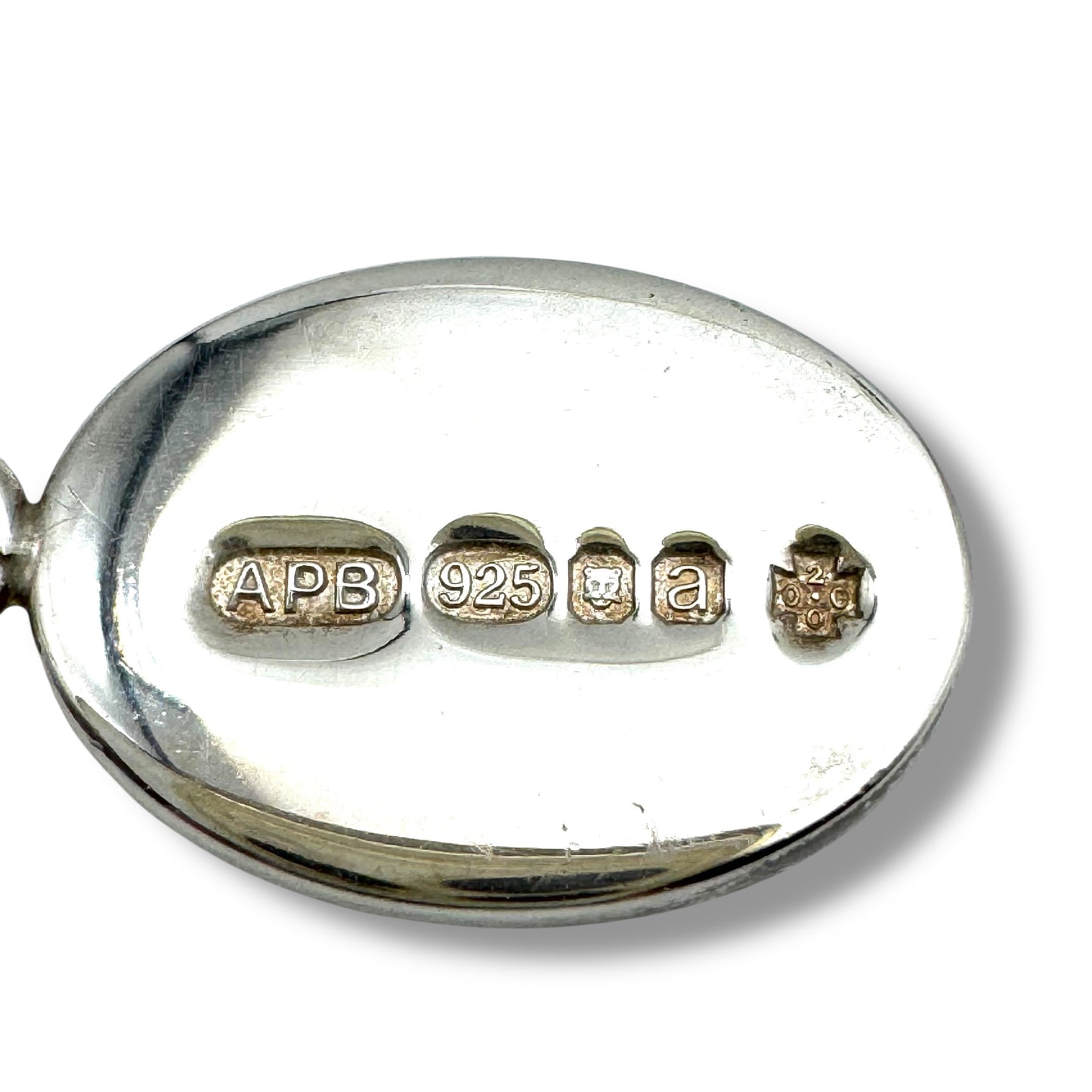 Fully Hallmarked Tony Bestwick (APB) 2000 (Y2K) 925 Silver Labradorite Pendant Necklace