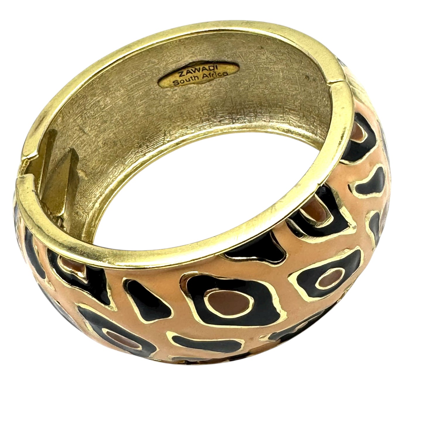 Zawadi South Africa Animal Print Enamel Clamper Bangle (Future Collectible)
