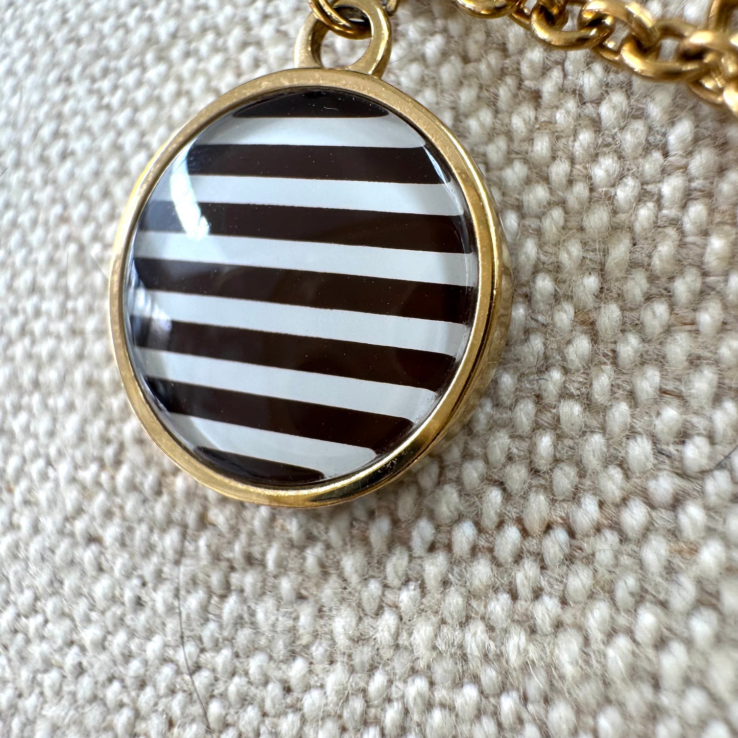 Emporio Armani Gold Plated Double Chain and Five Logo Medallion Necklace