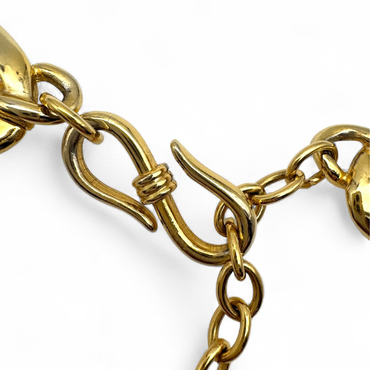 Yves Saint Laurent Robert Goossens Interlocking Open Heart Link Necklace