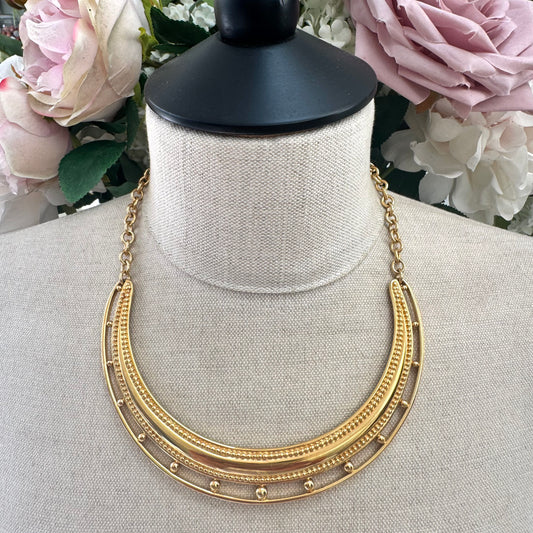 Monet Crescent Bib Collar Necklace