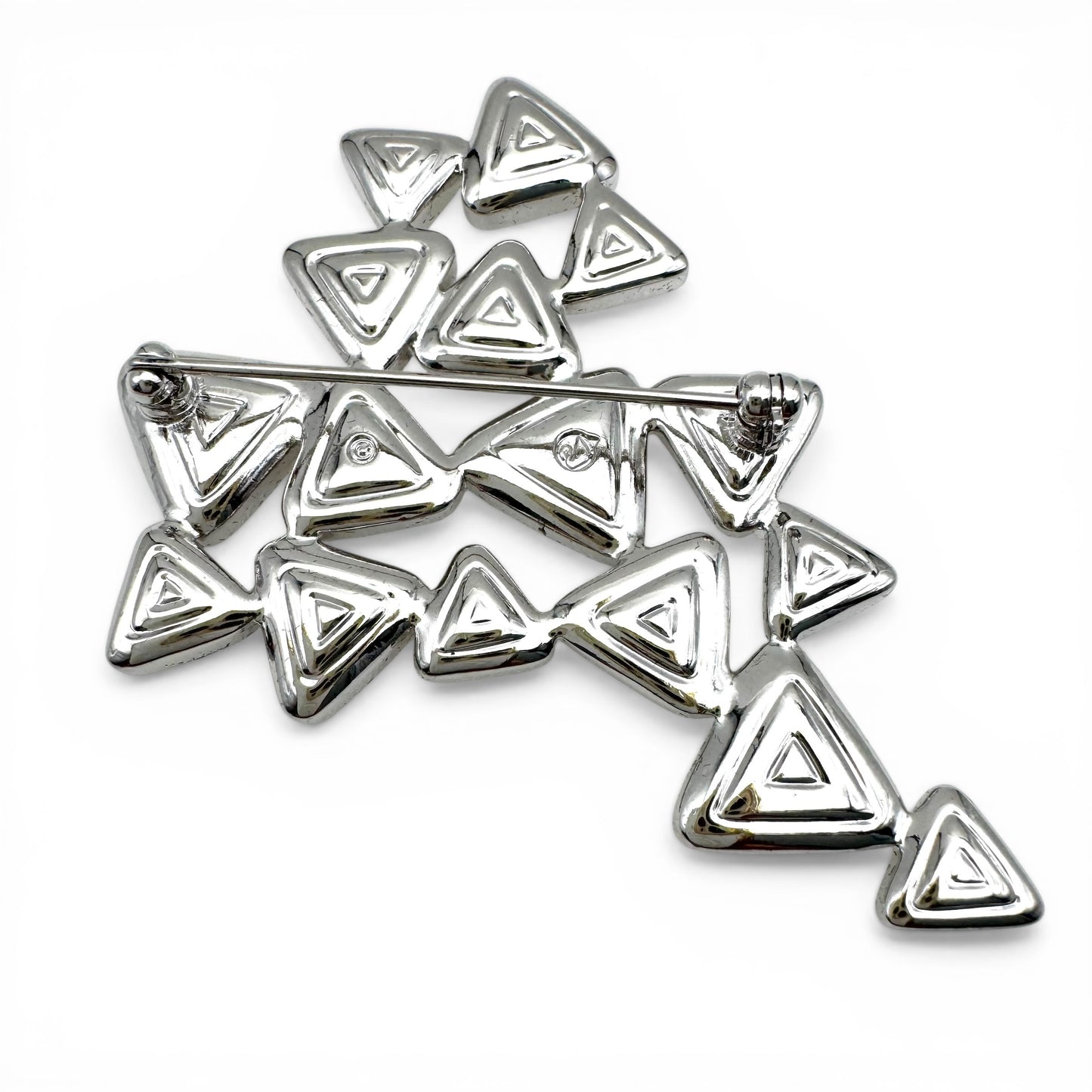 Swarovski (Swan Mark) Triangle Cluster Brooch