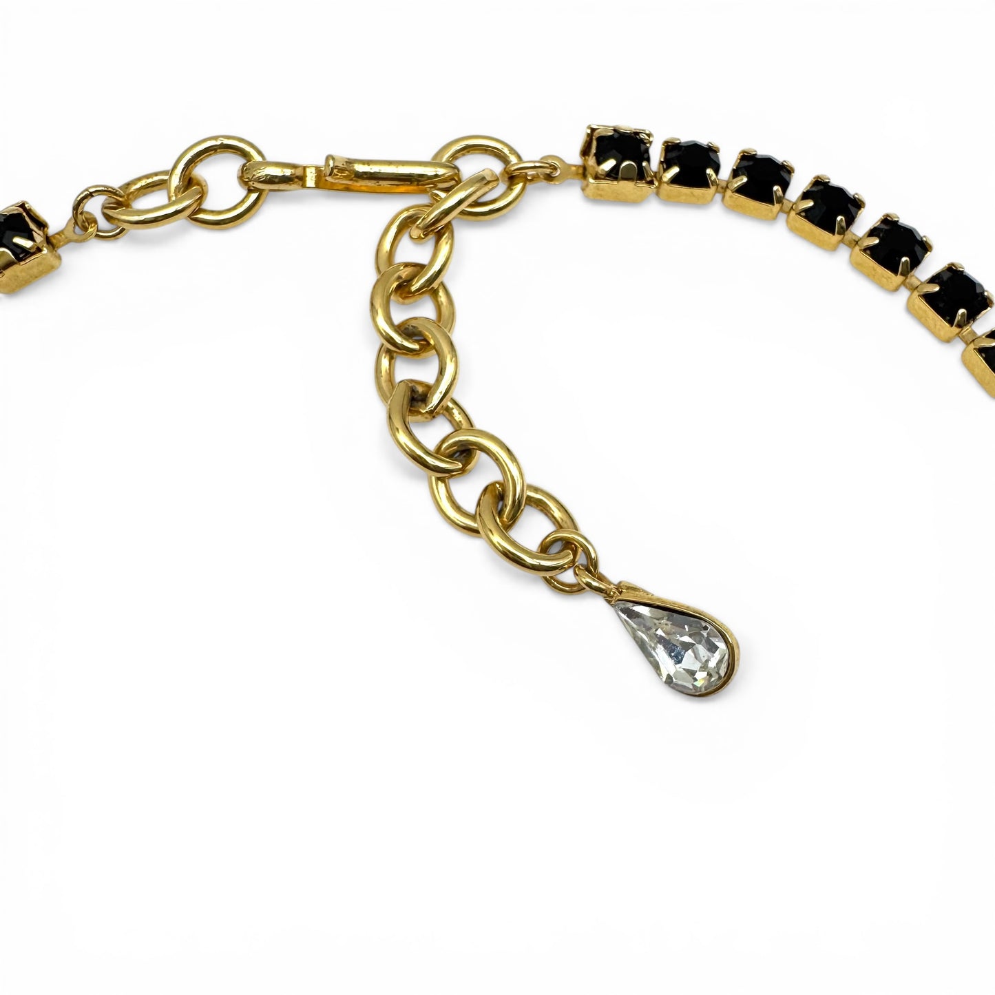Monet Statement 1980s Swarovski Crystal Y-Necklace with Dual Teardrop Crystal Pendants in Original Box