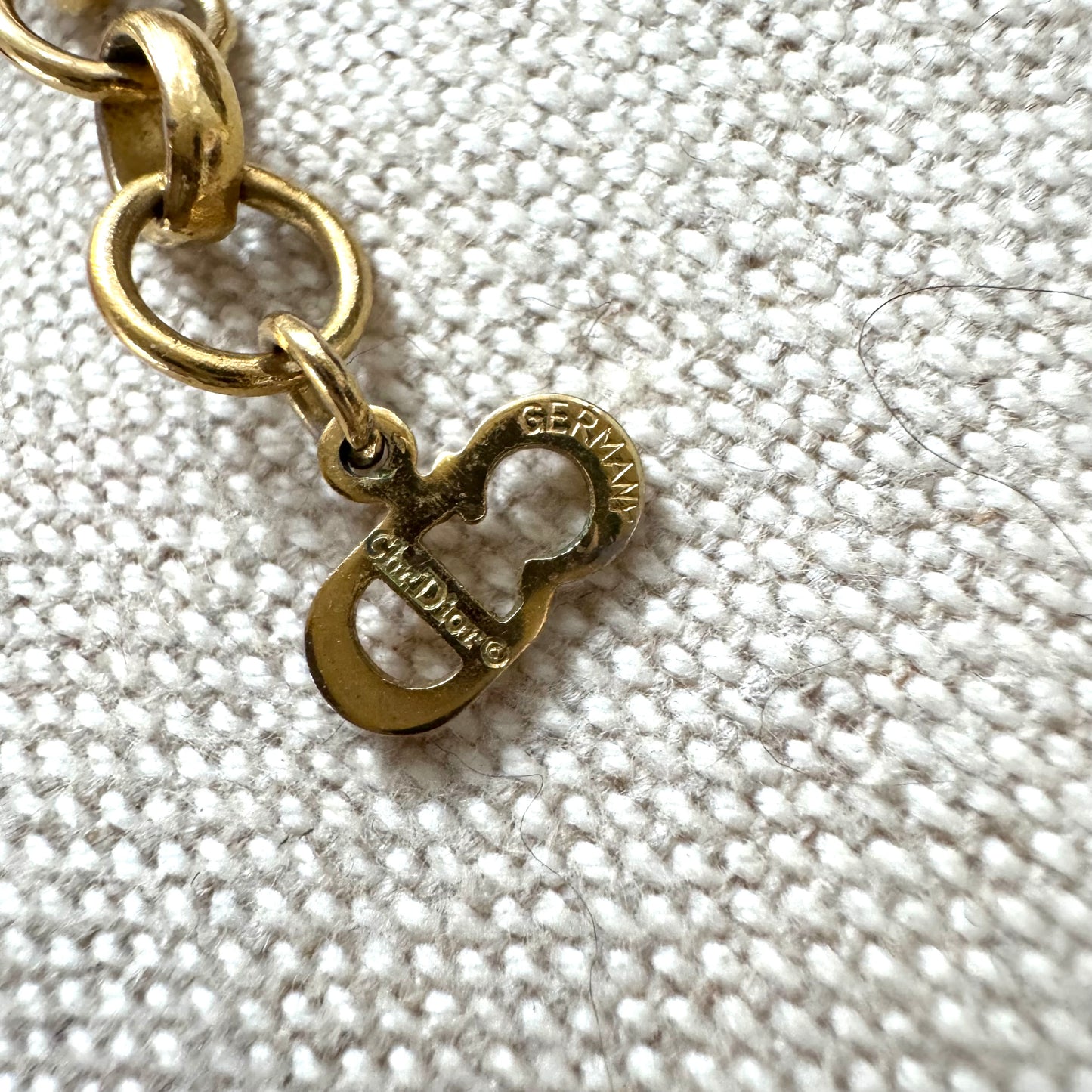 Christian Dior Germany Open Work Domed Link Necklace